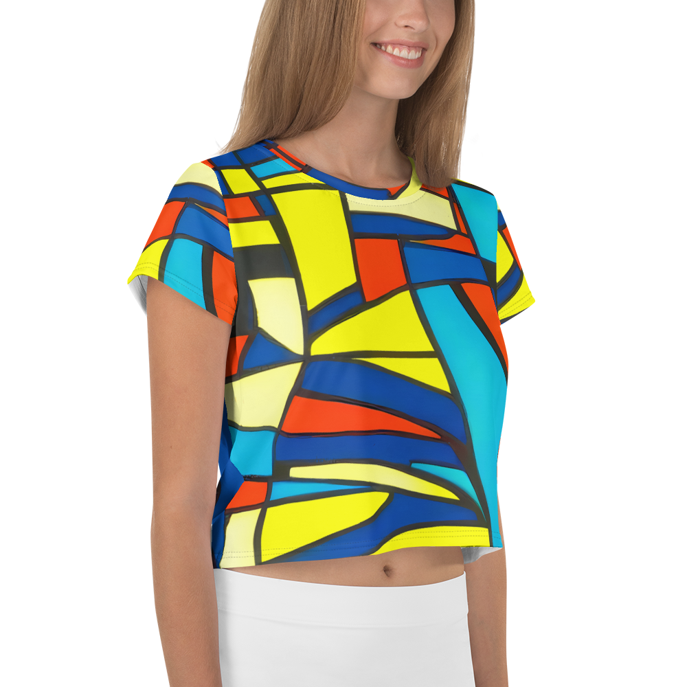 Women's Crop Tee - Neon Fractals