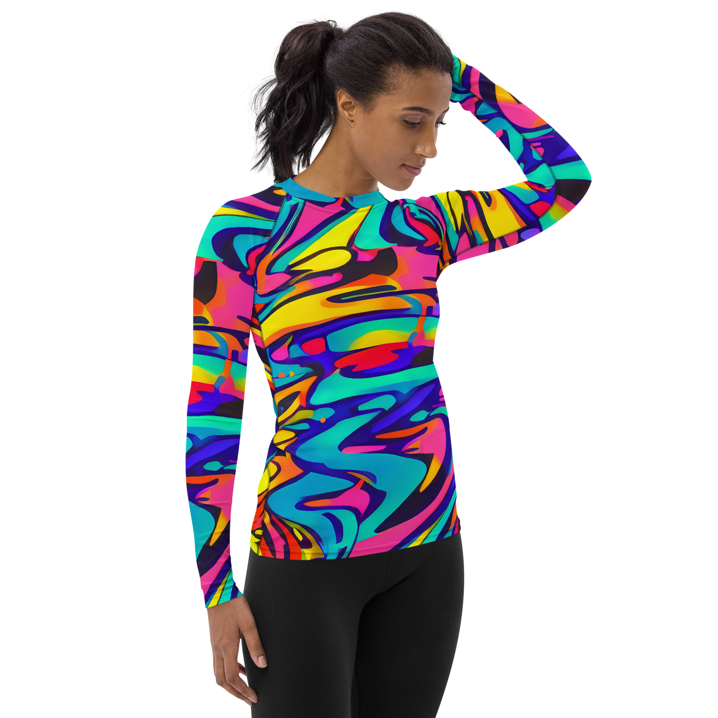 Women's Rash Guard - Electric Ecstasy