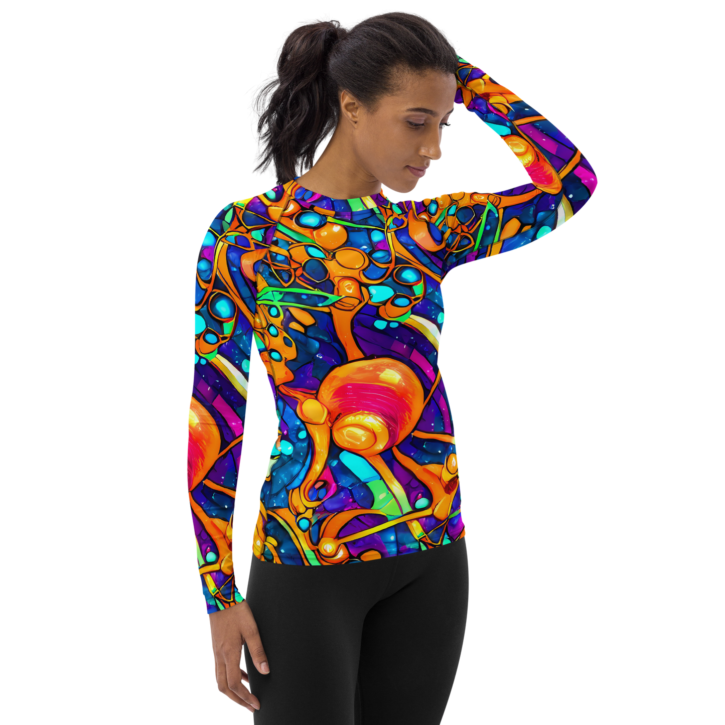 Women's Rash Guard - Iridescent Nebula