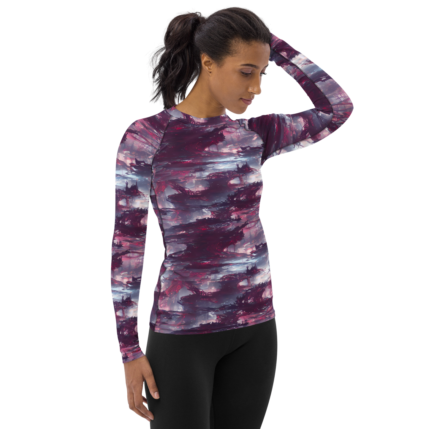 Women's Rash Guard - Twilight Fortresses