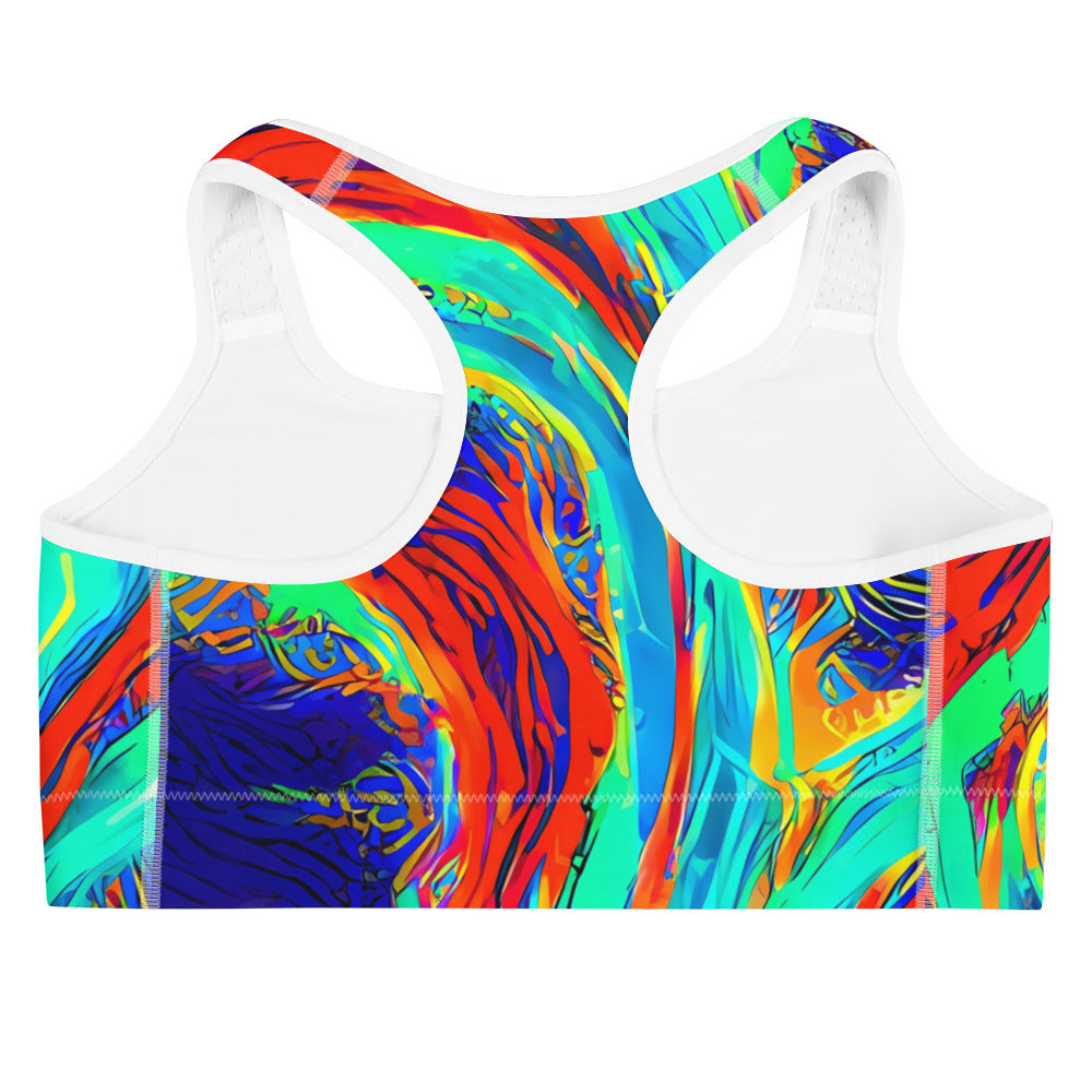 Sports Bra - Cerulean Cyclone