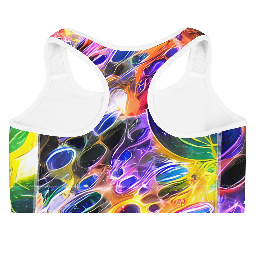 Sports Bra - Neon Orbits