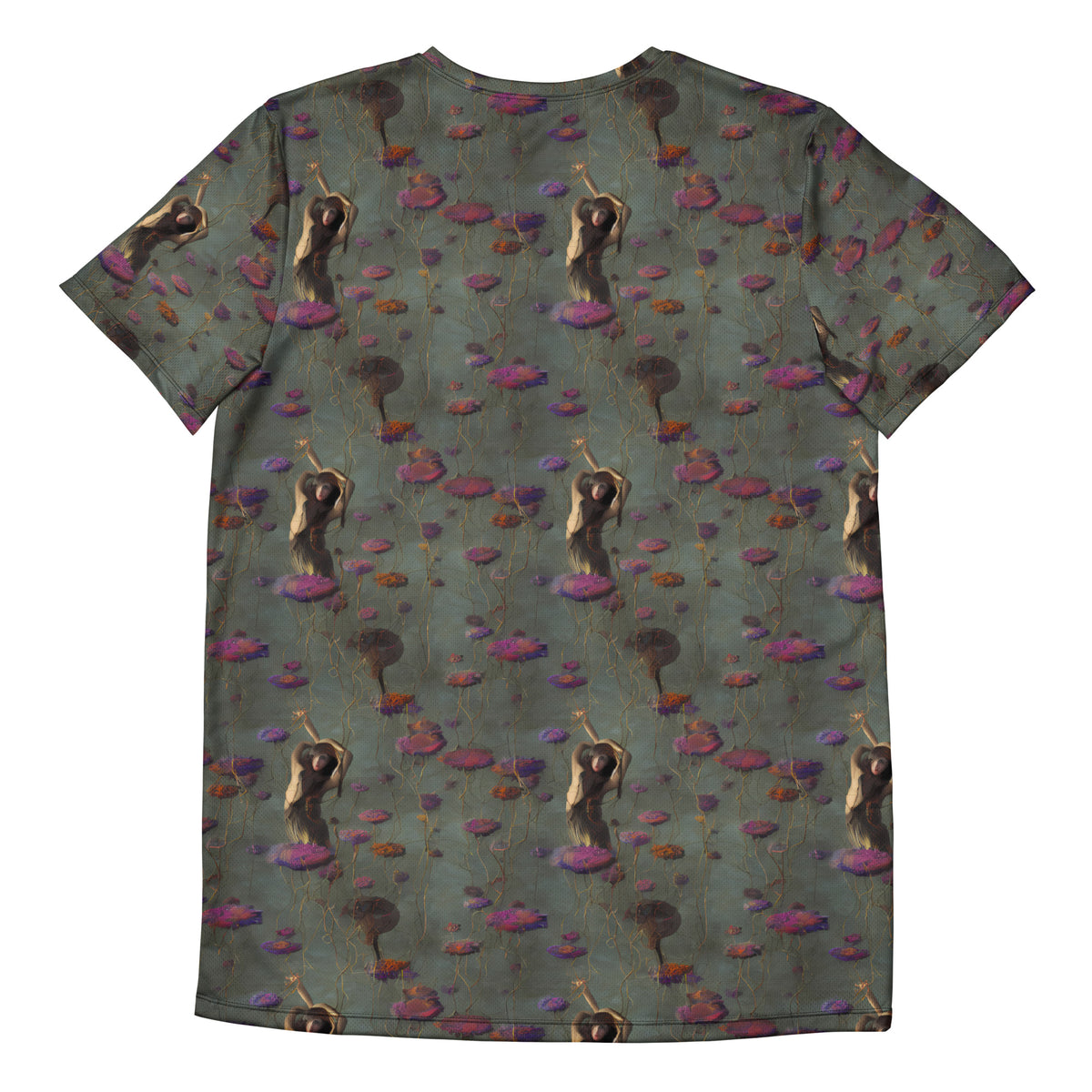 Men's Athletic T-Shirt - Ethereal Bloom