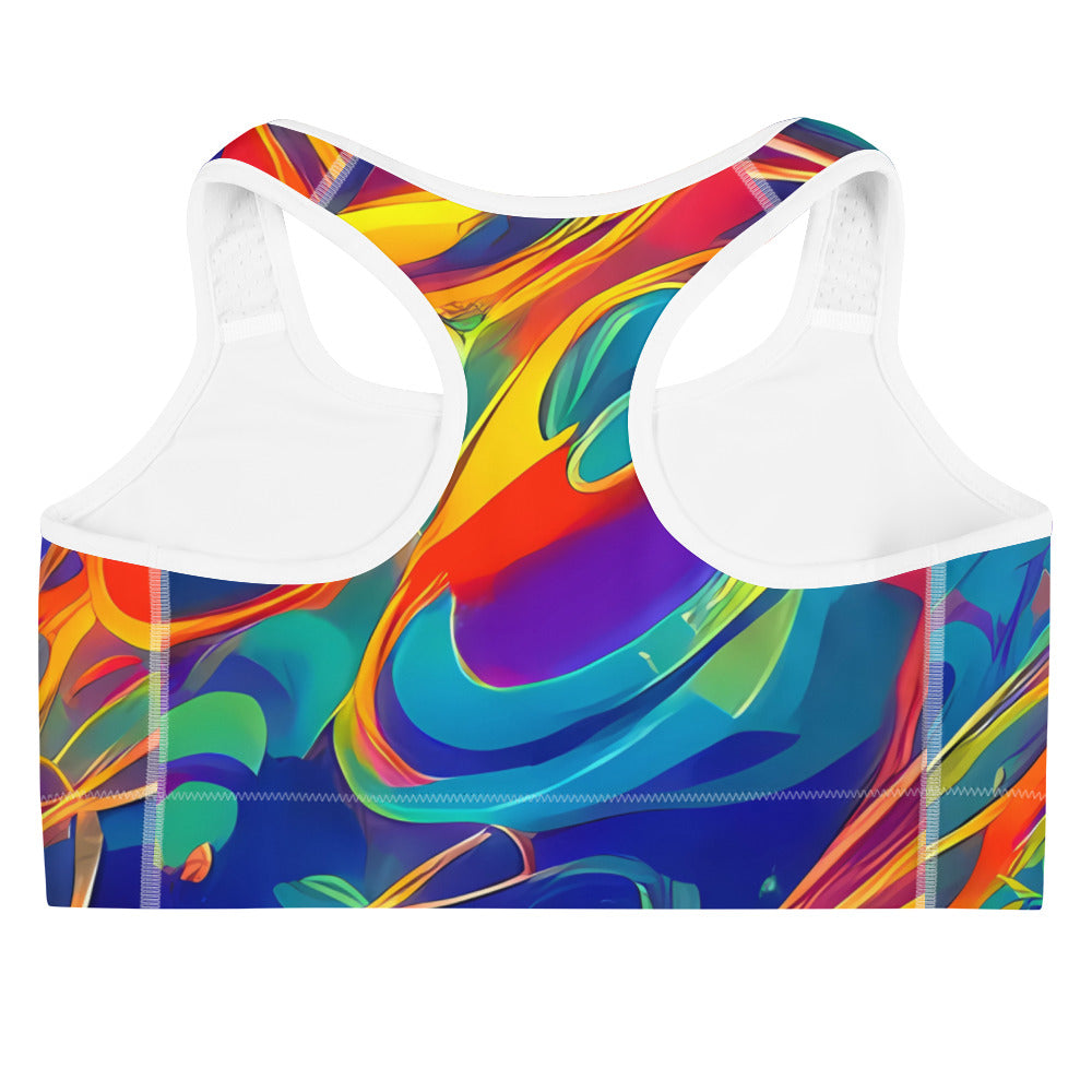 Sports Bra - Abstract Blaze
