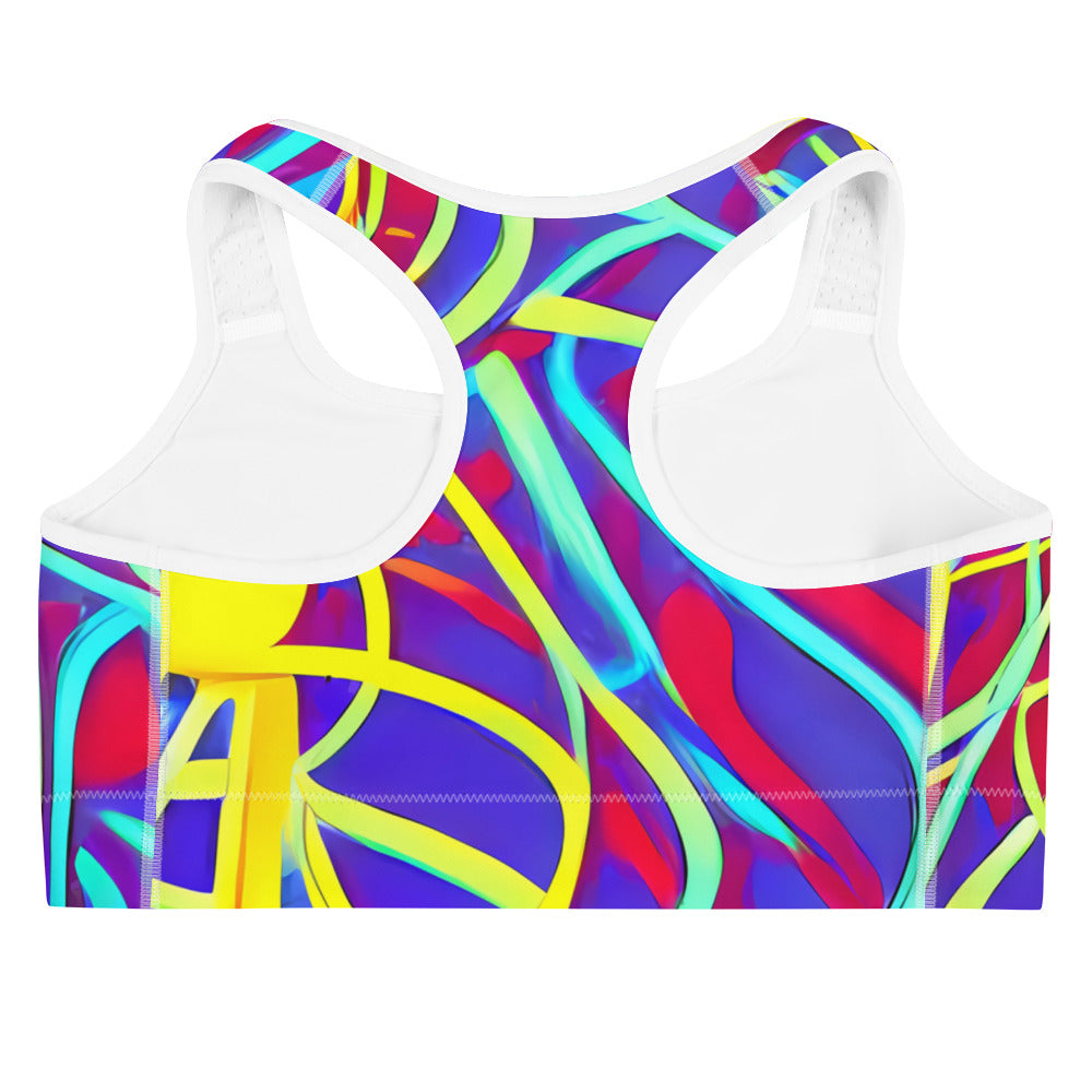 Sports Bra - Neo-Grid Rhapsody