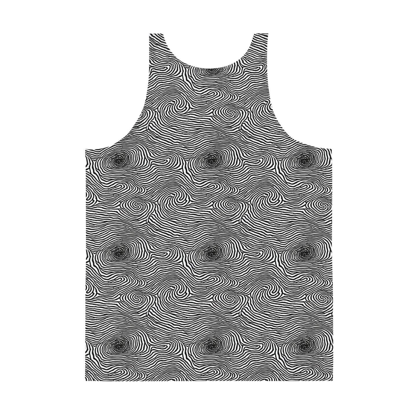 Men's Tank Top - Black And White Rhapsody