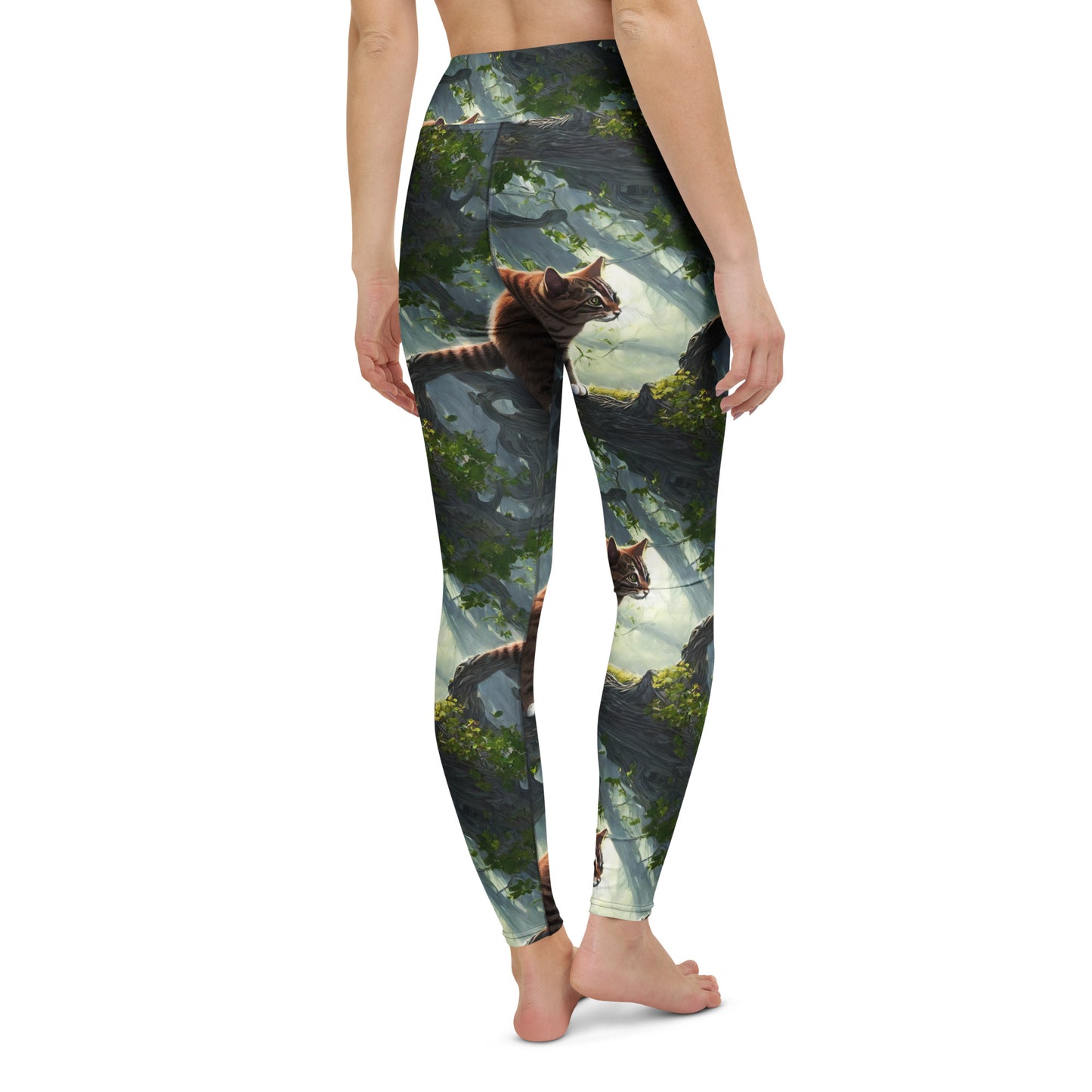 Yoga Leggings - Whiskered Enigma