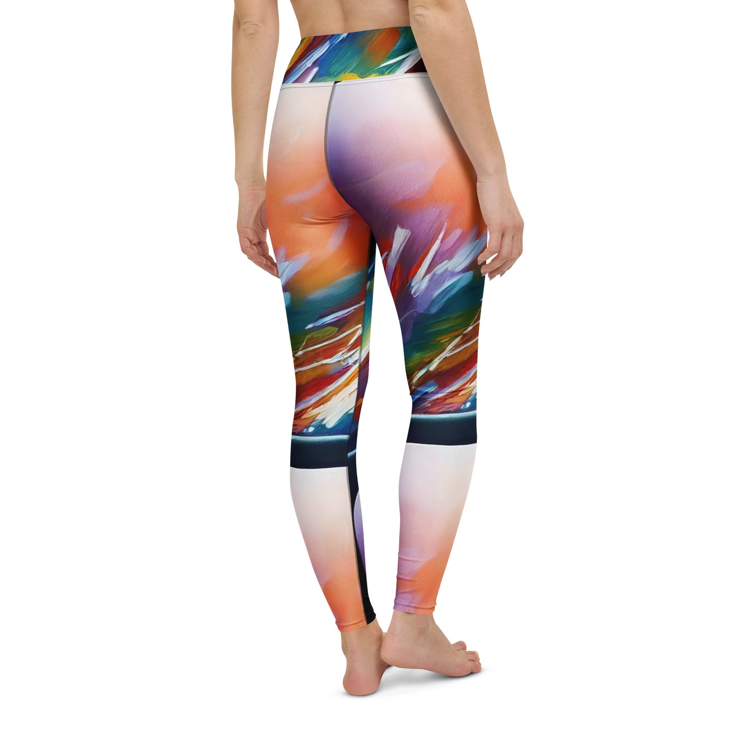 Yoga Leggings - Brushstroke Symphony