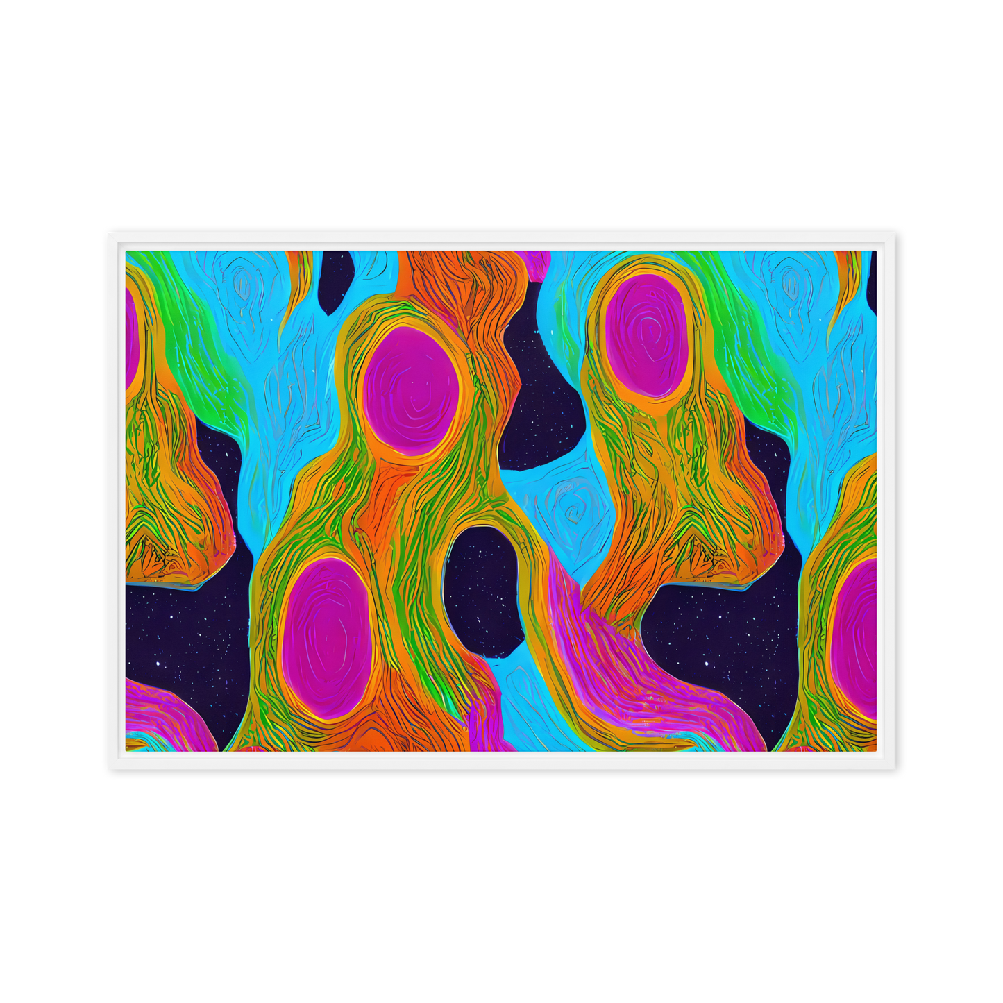 Framed Canvas - Galactic Harmony