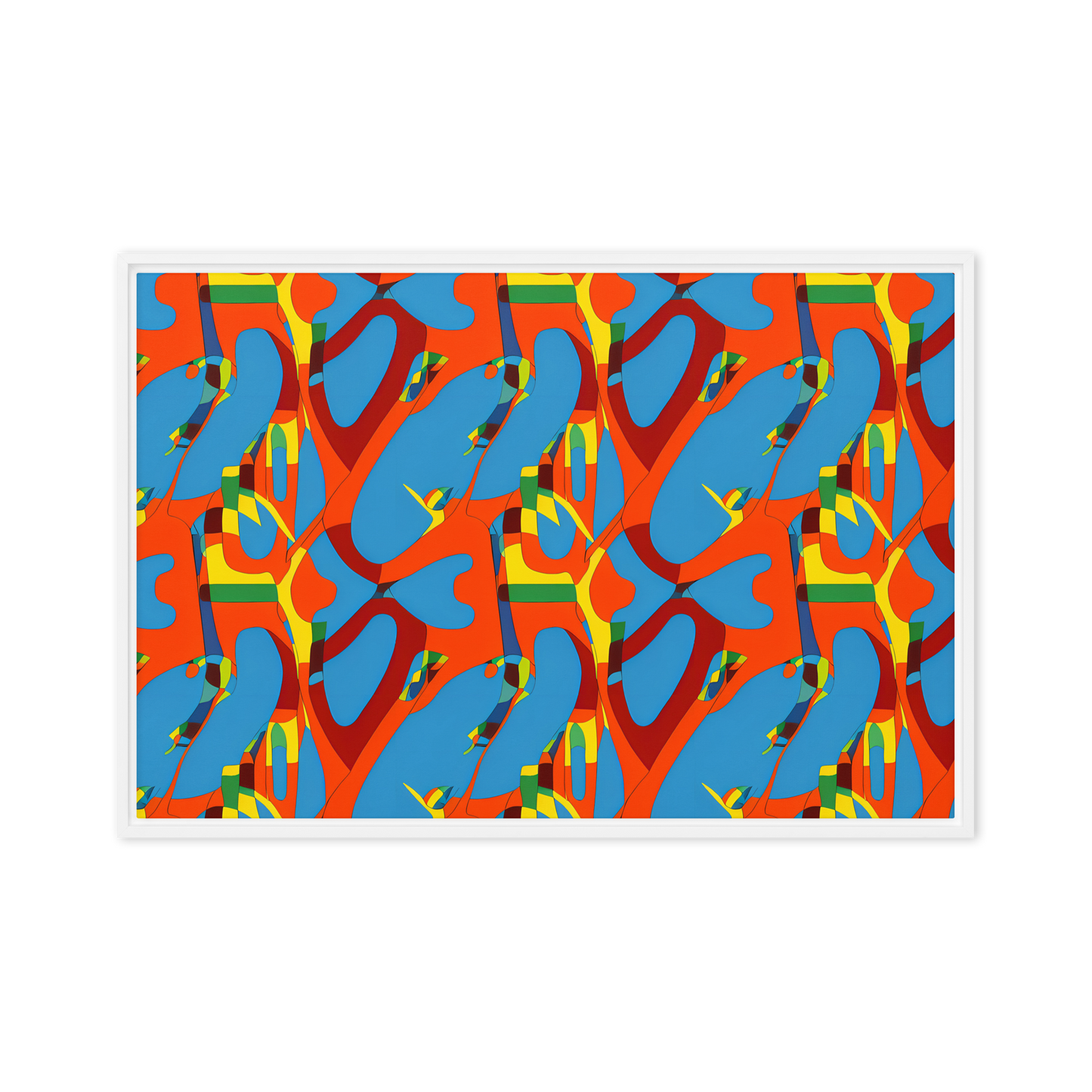 Framed Canvas - Fire Ocean Fusion