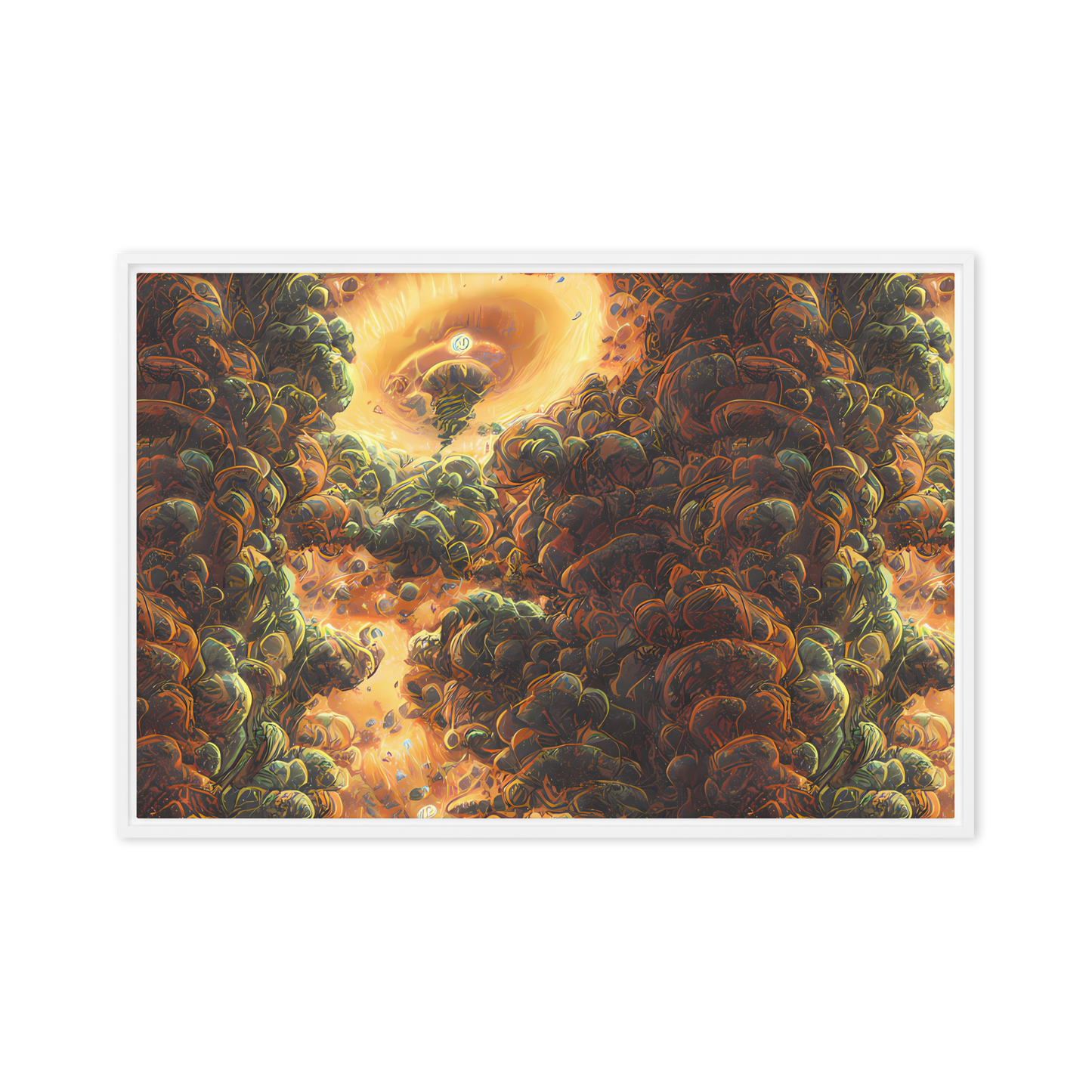 Framed Canvas - Volcanic Cascade