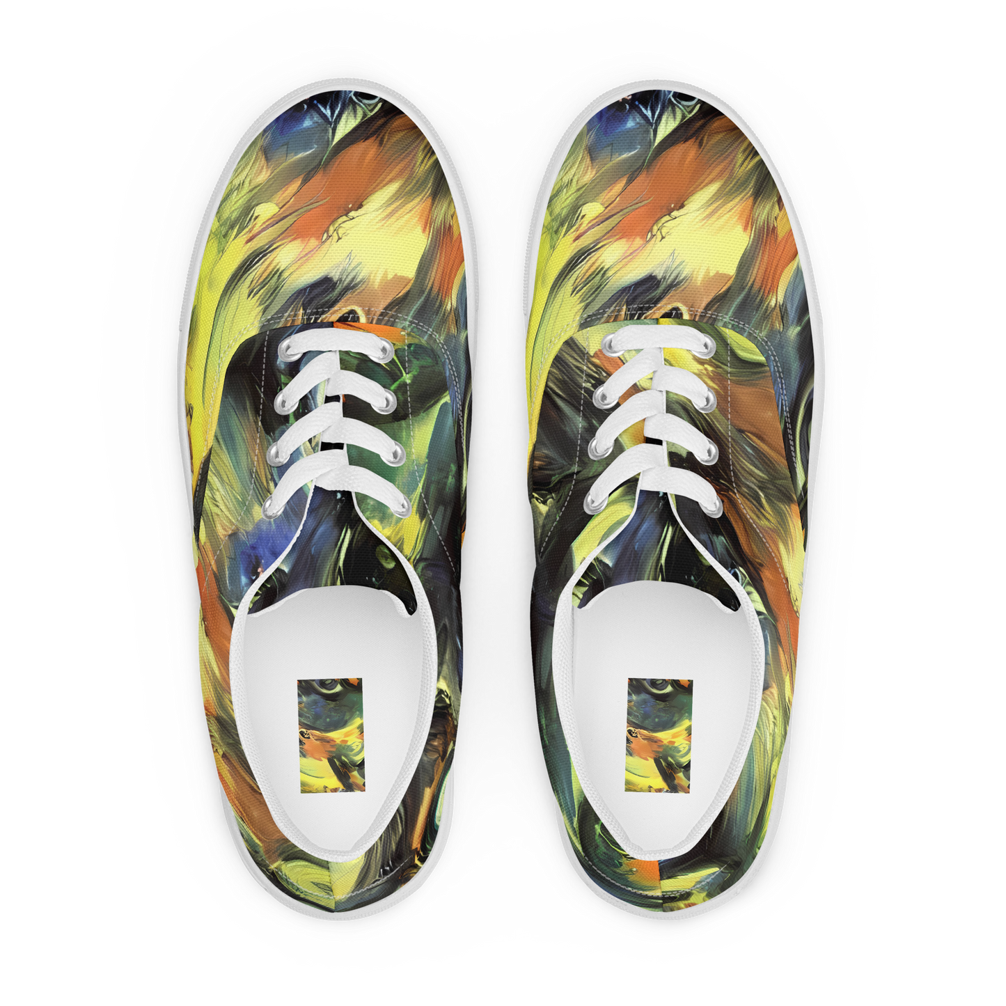 Men's Lace-Up Canvas Shoes - Seve Swirl