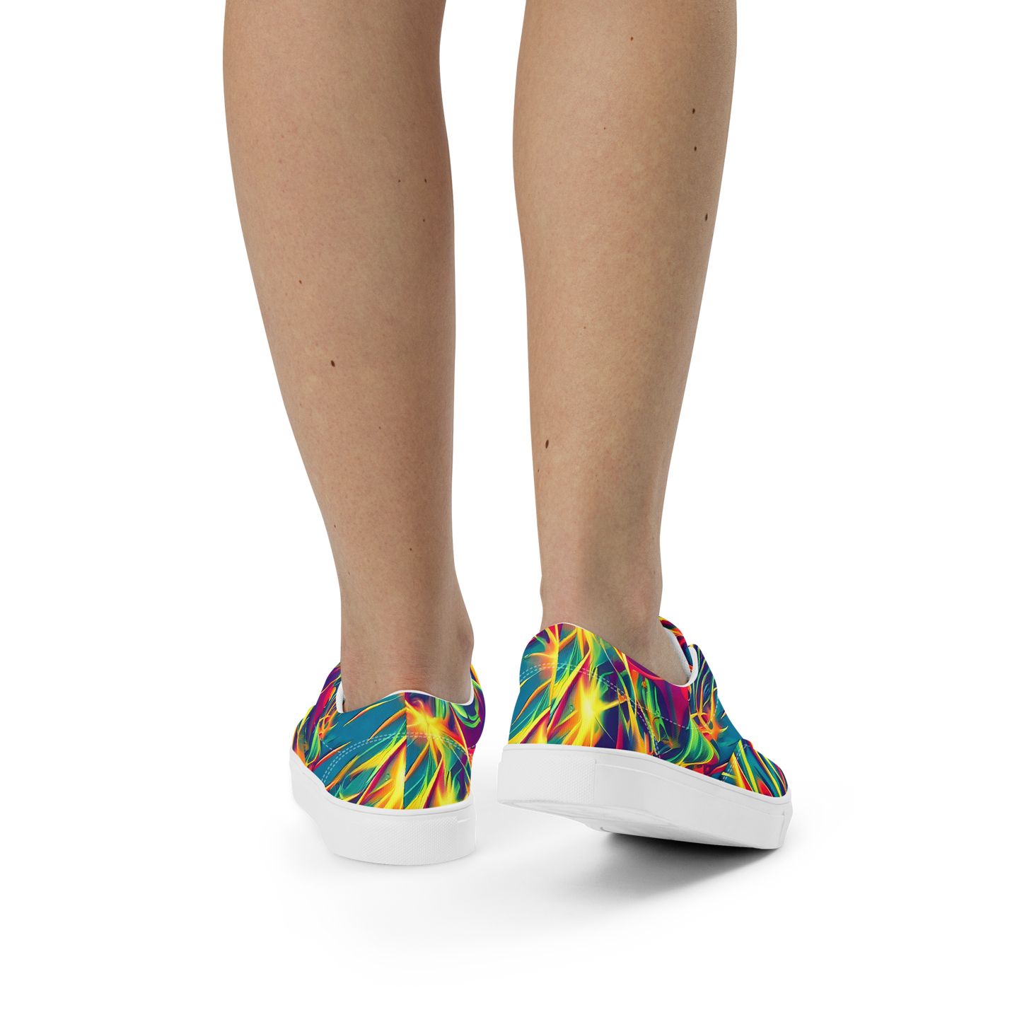 Women's Lace-Up Canvas Shoes - Cosmic Inferno