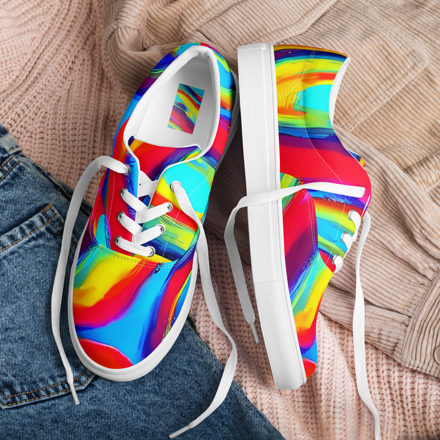 Men's Lace-Up Canvas Shoes - Stael Swirls