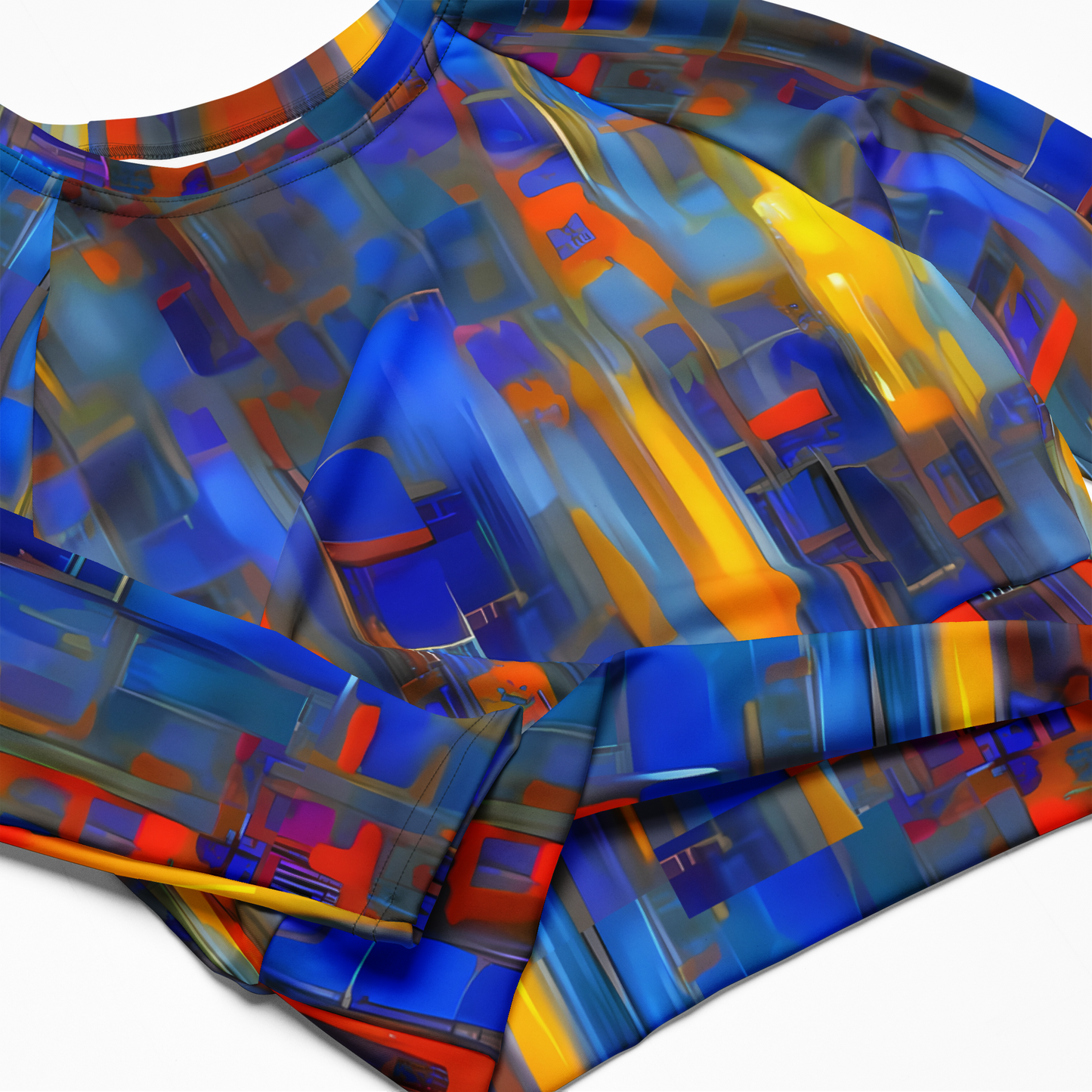 Long Sleeve Crop Top - Neoplastique Flow