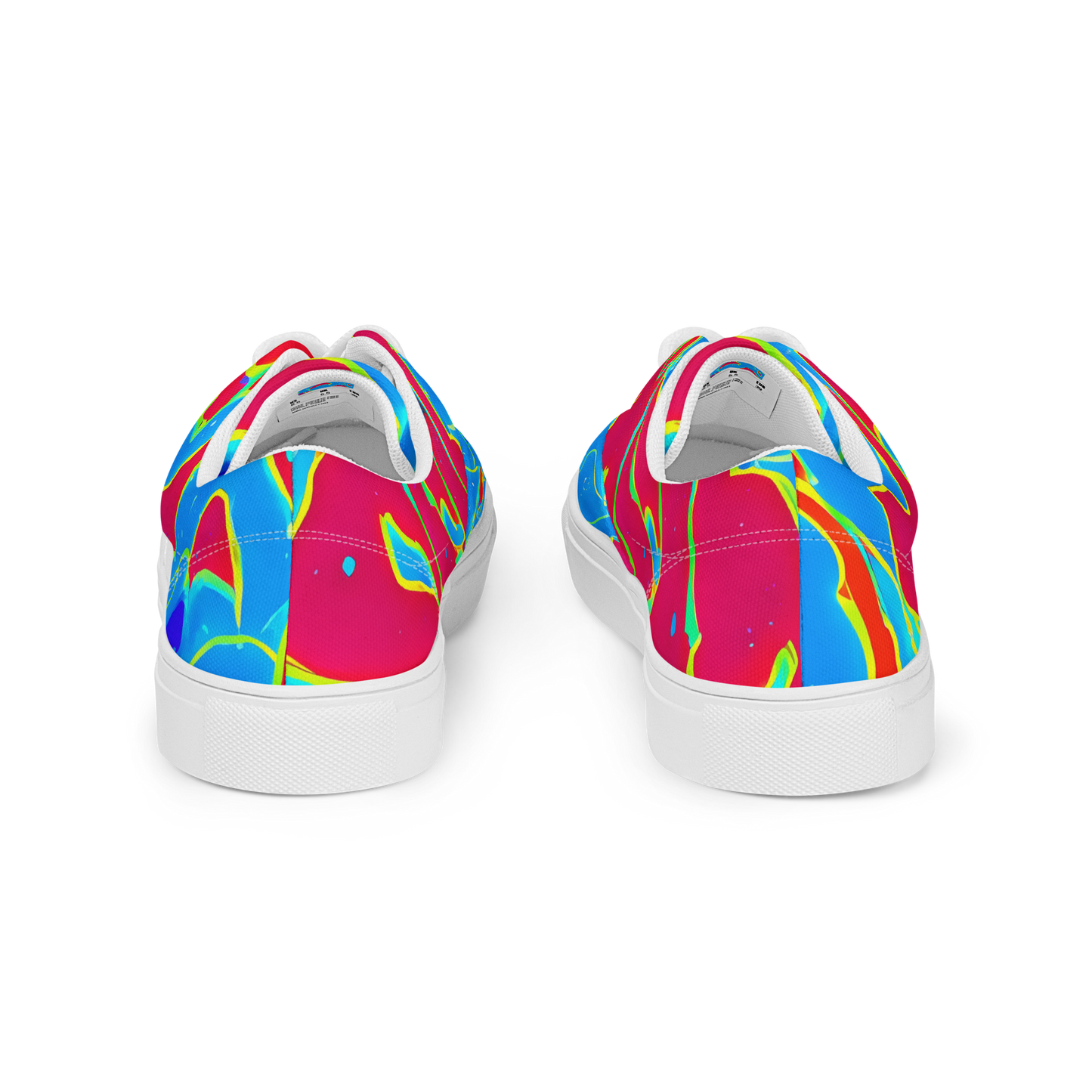 Men's Lace-Up Canvas Shoes - Electric Bloom