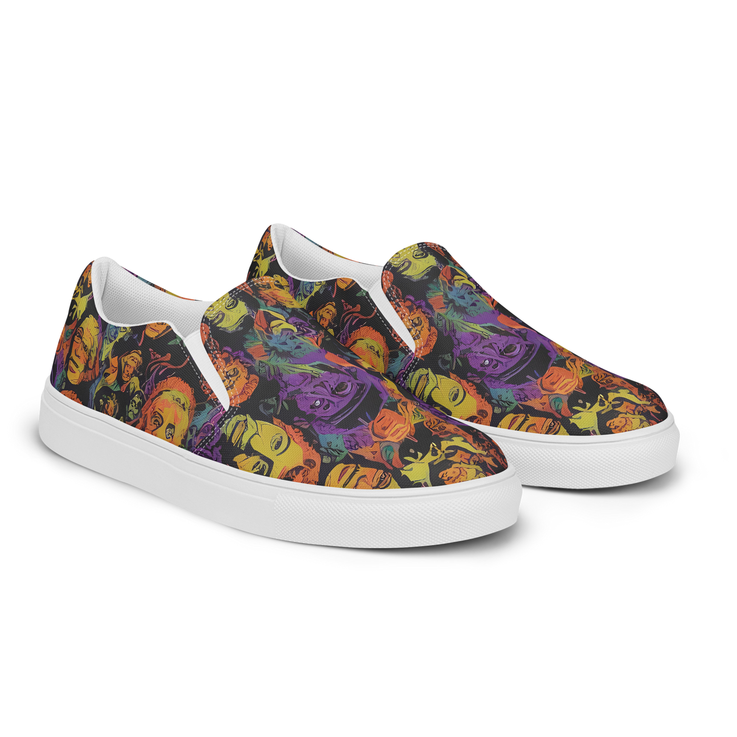 Women's Slip-On Canvas Shoes - Kaleidoscopic Spirits