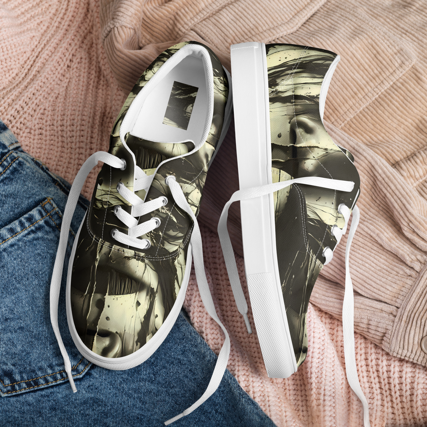 Men's Lace-Up Canvas Shoes - Eclipse Veil