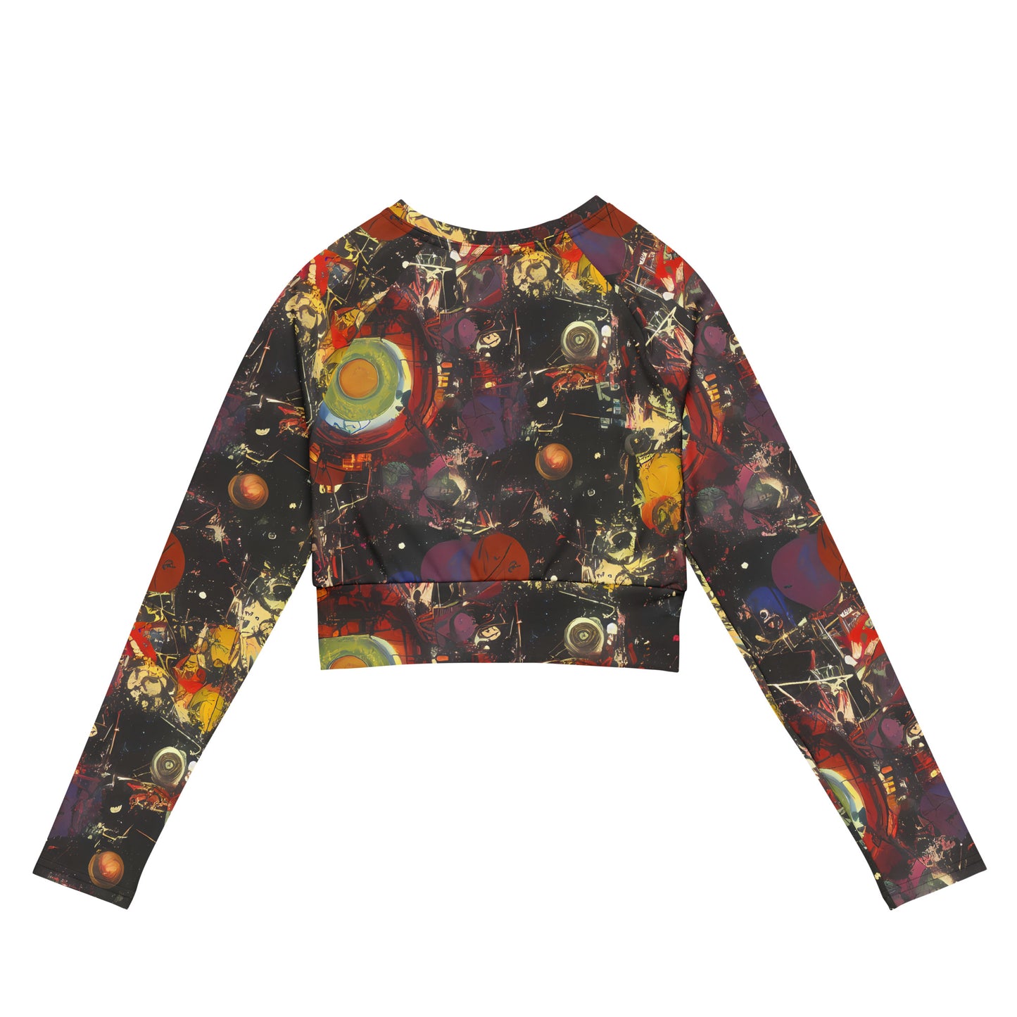 Long Sleeve Crop Top - Lunar Funk