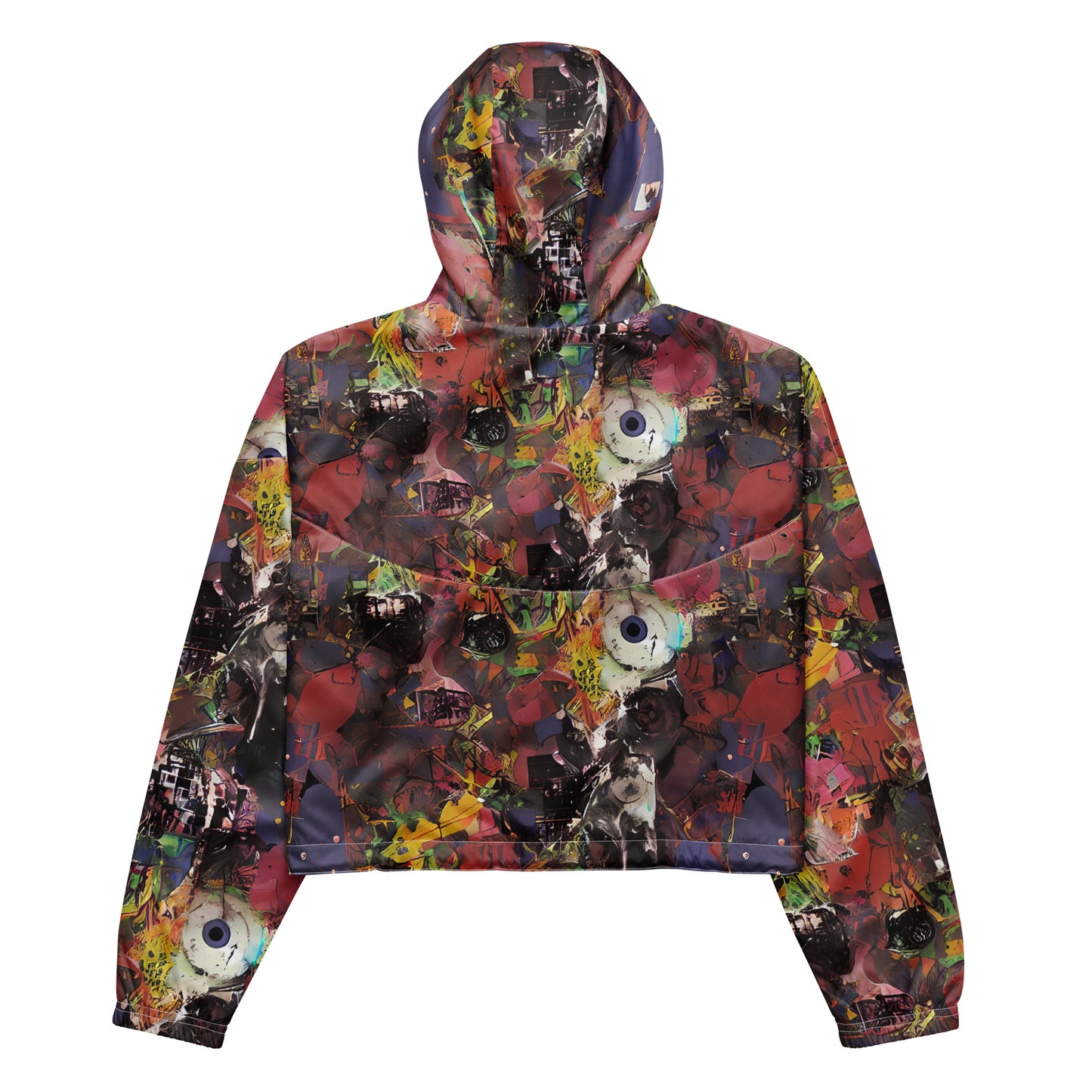 Women's Cropped Windbreaker - Riot of Rhythm
