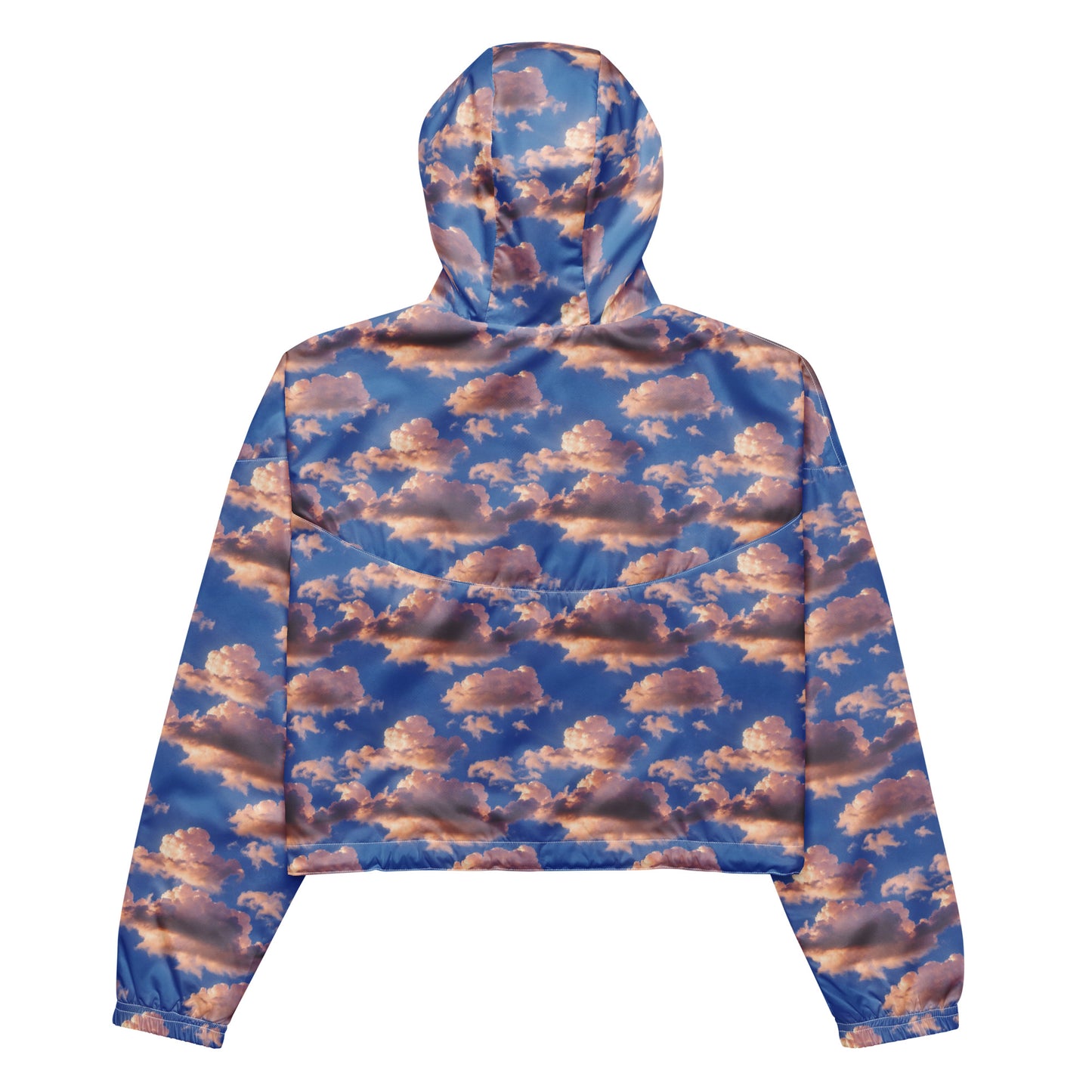 Women's Cropped Windbreaker - Cotton Candy Skies