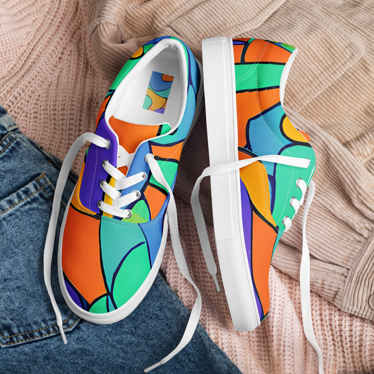 Men's Lace-Up Canvas Shoes - Archipenko Dream