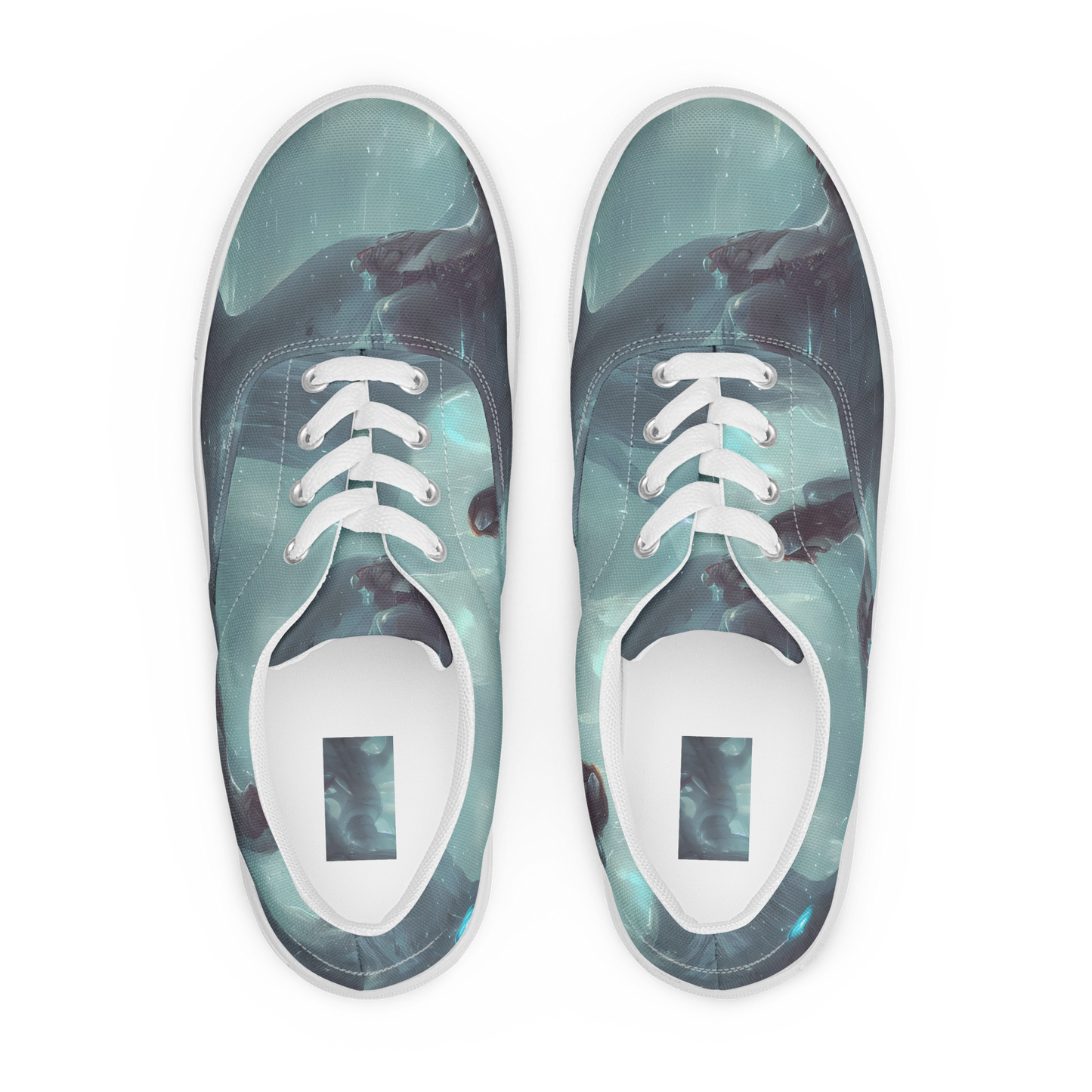 Men's Lace-Up Canvas Shoes - Liquid Serenity