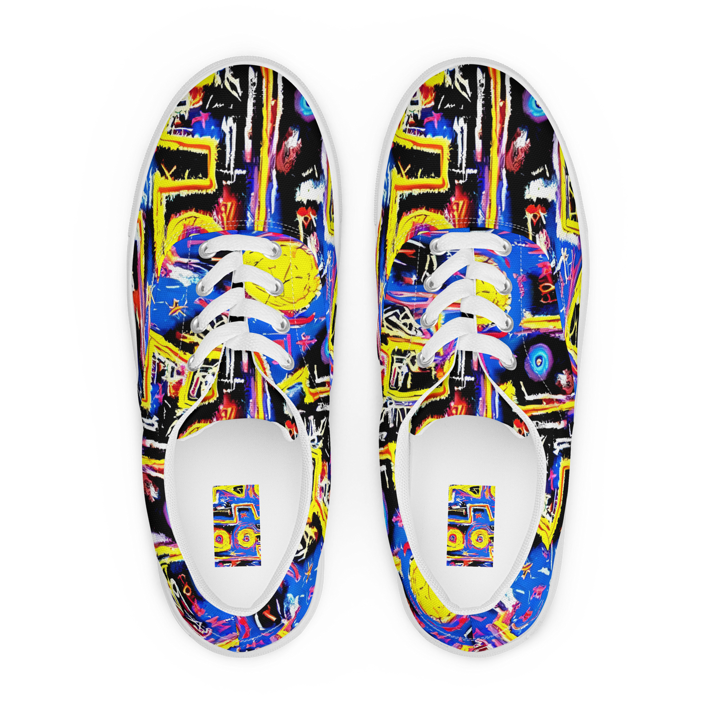 Men's Lace-Up Canvas Shoes - Radiant Mayhem