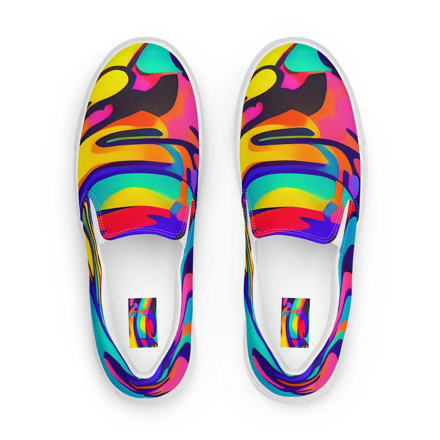 Men's Slip-On Canvas Shoes - Electric Ecstasy