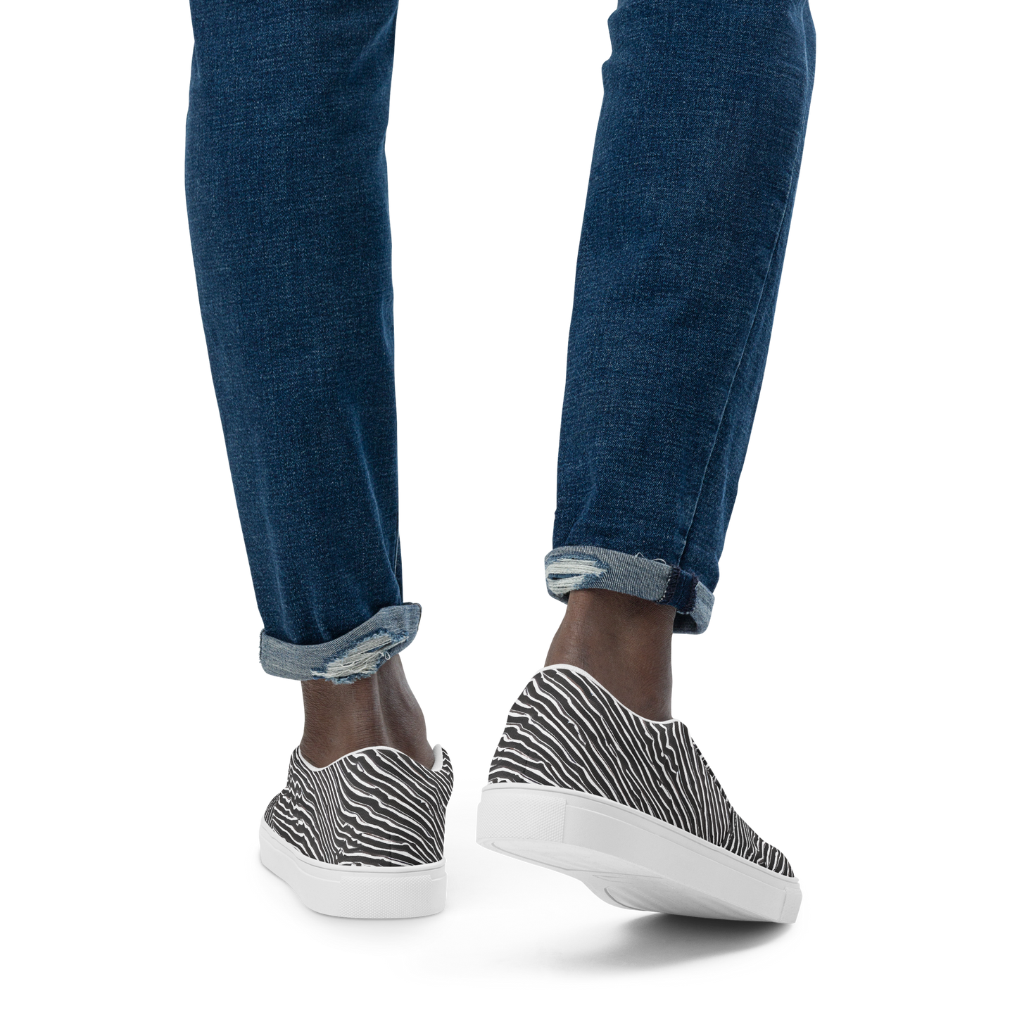 Men's Slip-On Canvas Shoes - Hypnotic Waves