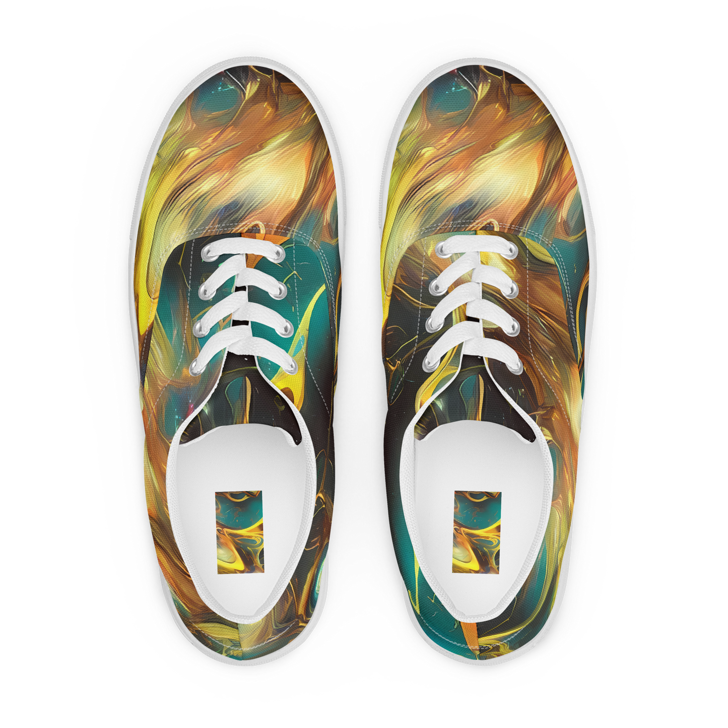 Women's Lace-Up Canvas Shoes - Elegant Whirl