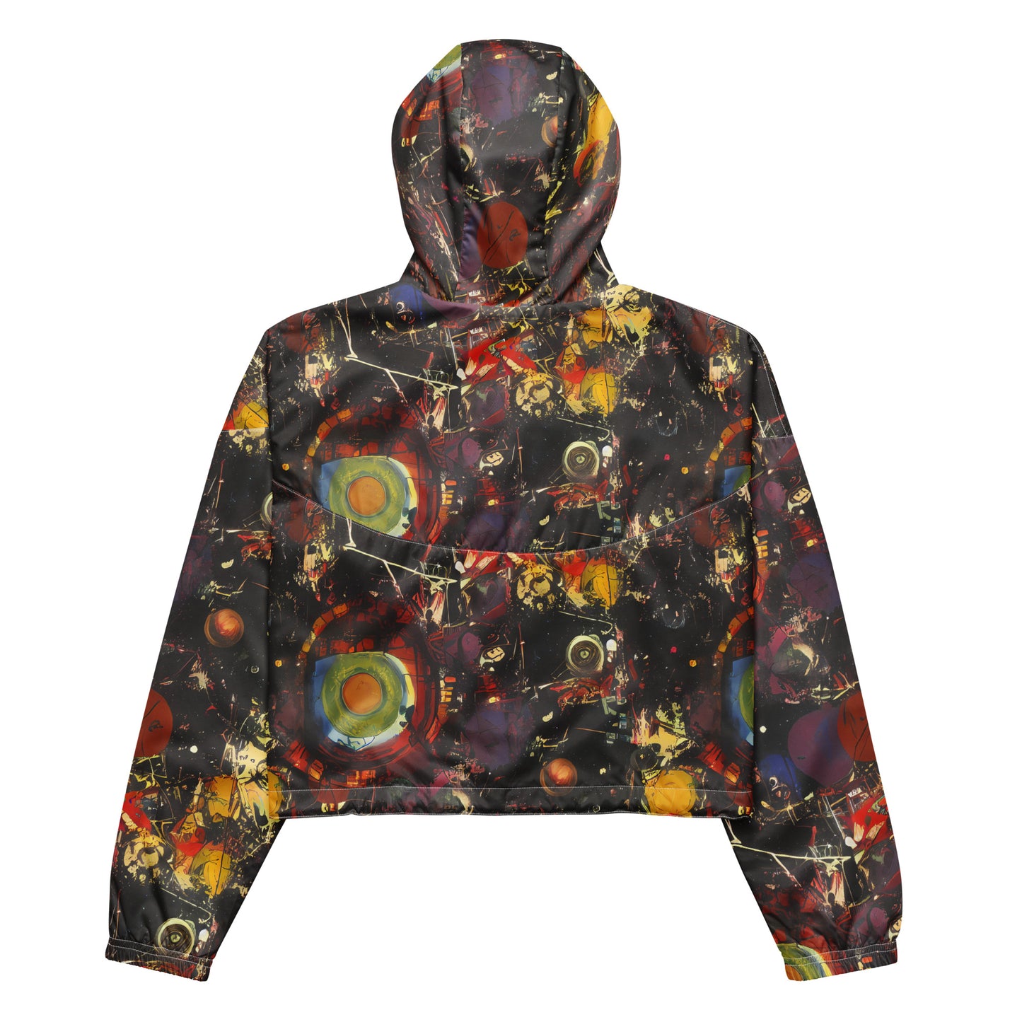 Women's Cropped Windbreaker - Lunar Funk