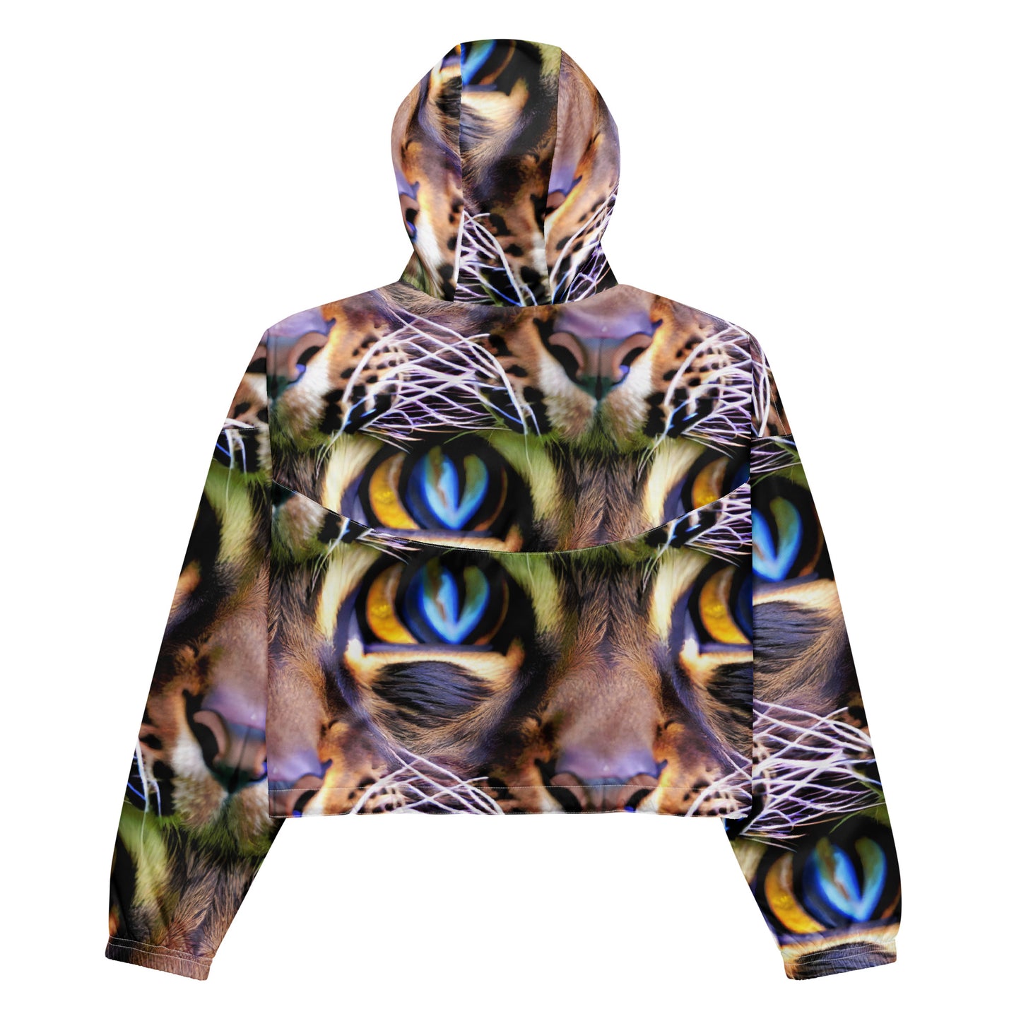 Women's Cropped Windbreaker - Eye of the Wild