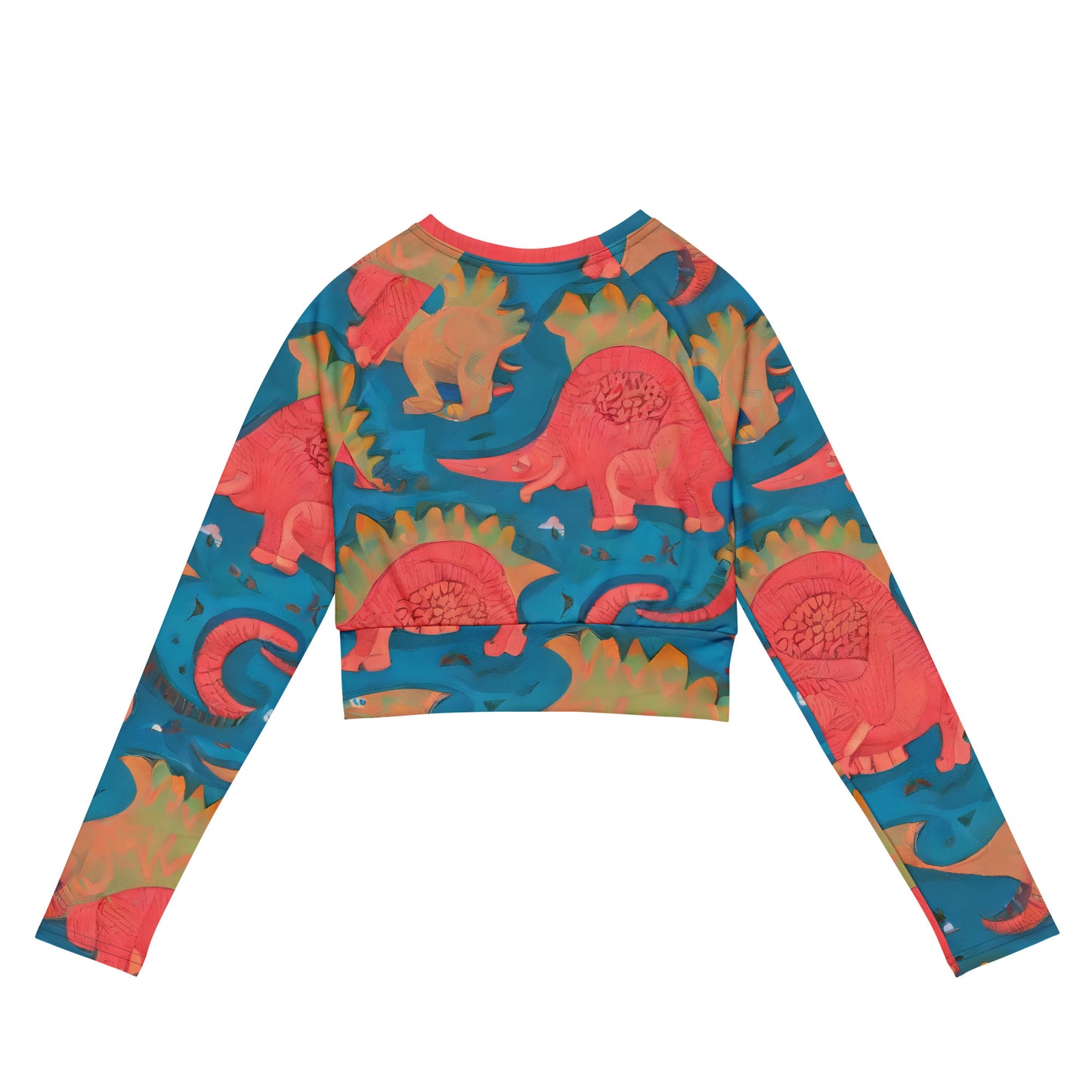 Long Sleeve Crop Top - Jurassic Jive