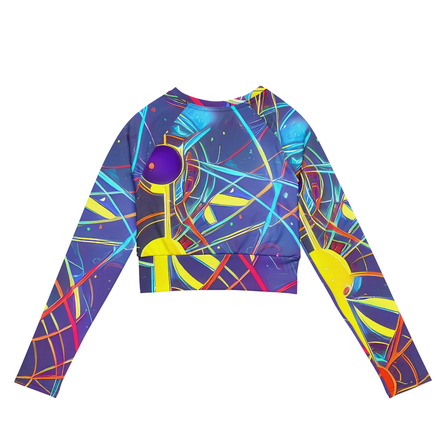 Long Sleeve Crop Top - Quantum Lattice