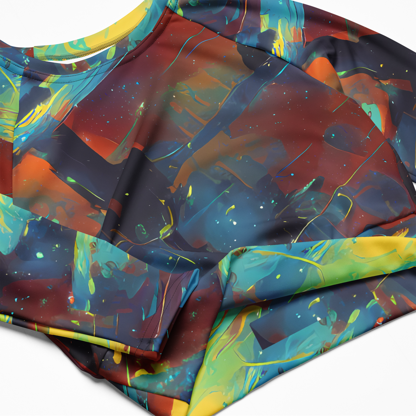 Long Sleeve Crop Top - Journey Through Infinity