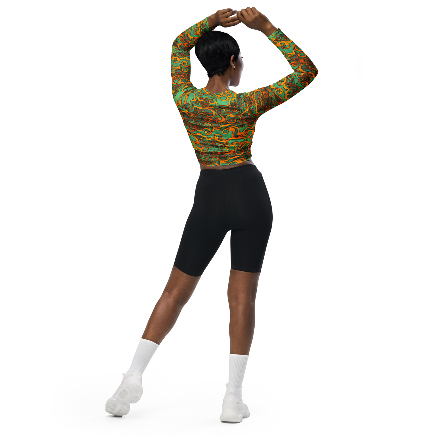 Long Sleeve Crop Top - Nebula Nodes