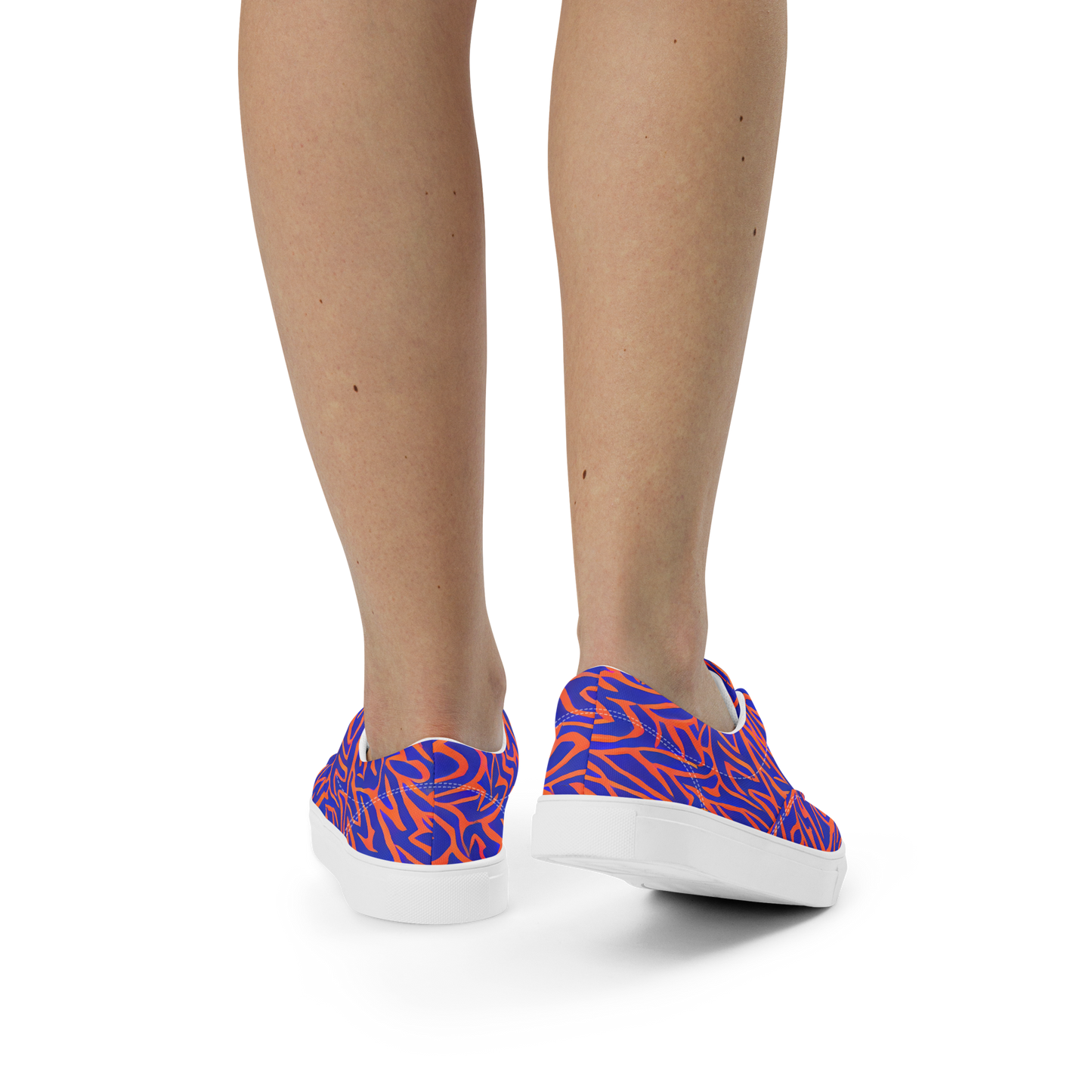 Women's Lace-Up Canvas Shoes - Sapphire Swirl