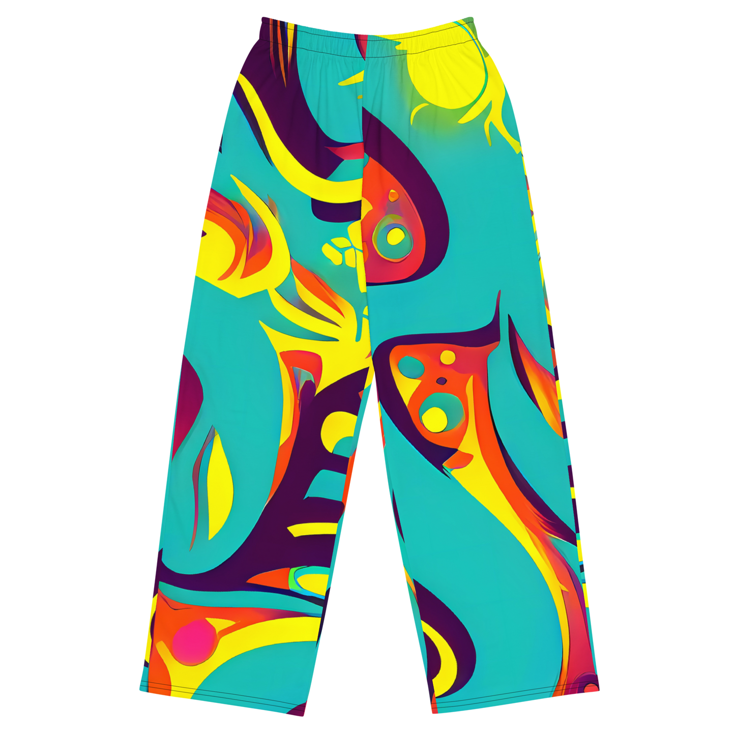 Wide-Leg Pants - Retro Ribbon