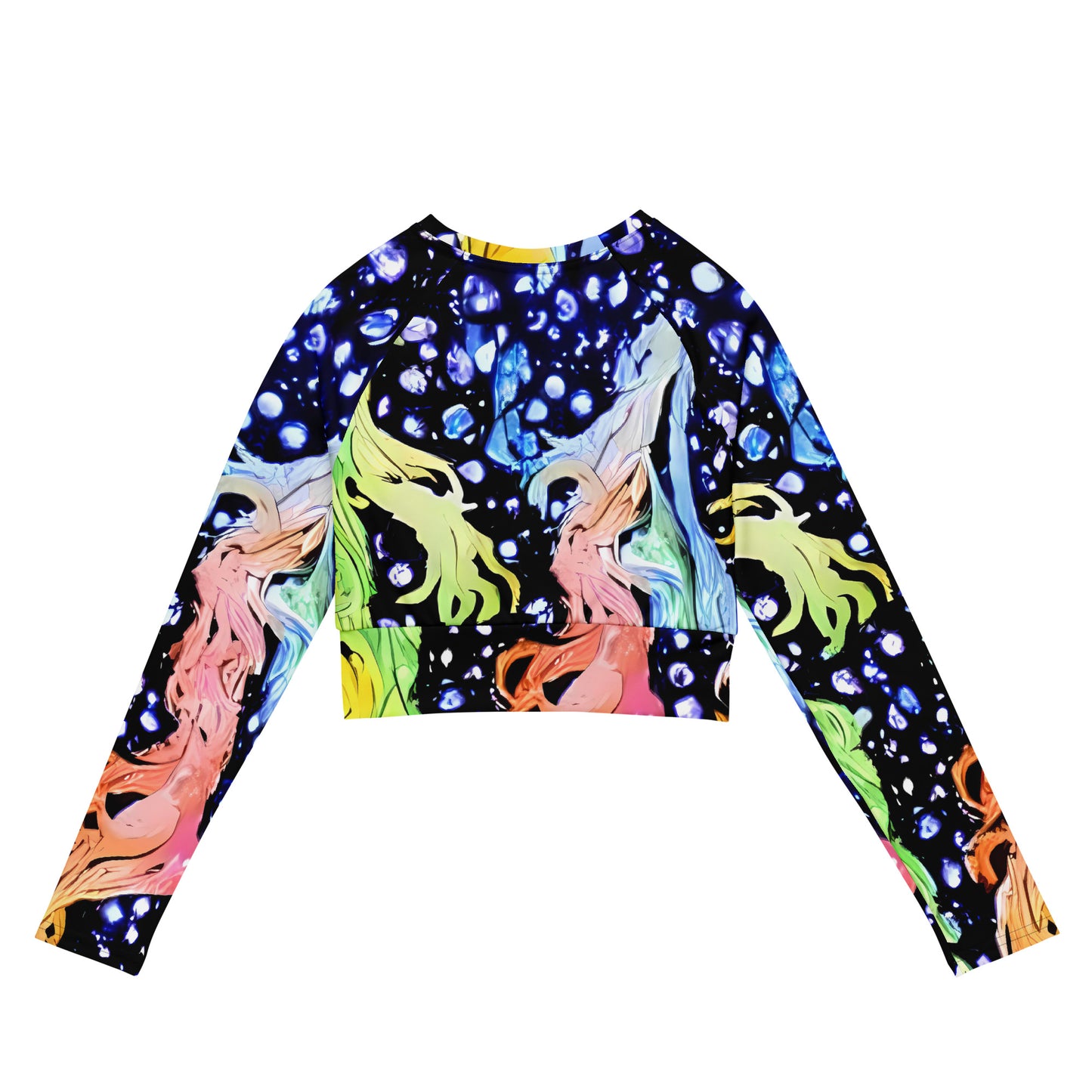 Long Sleeve Crop Top - Celestial Serenade