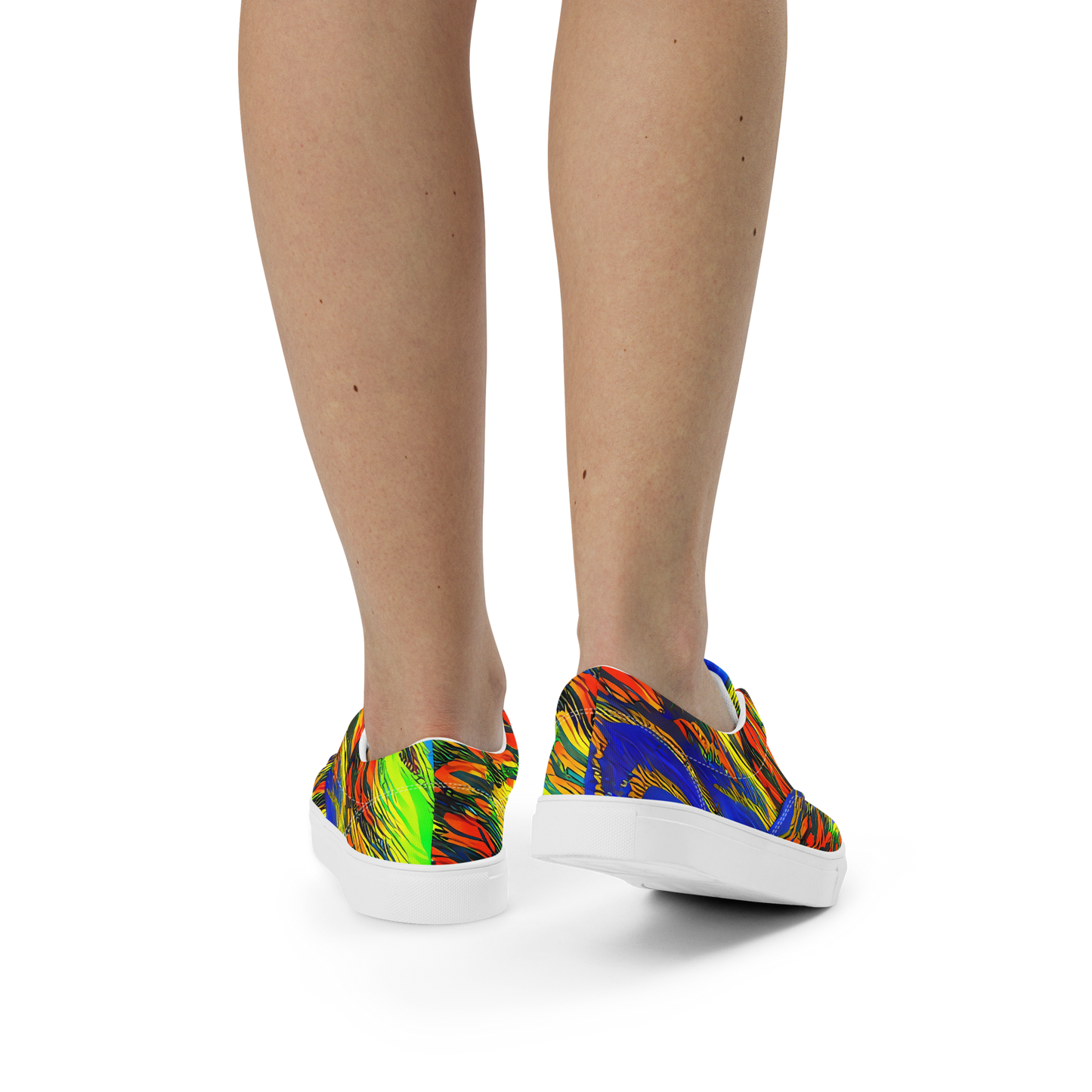 Women's Lace-Up Canvas Shoes - Hodgkin's Blaze