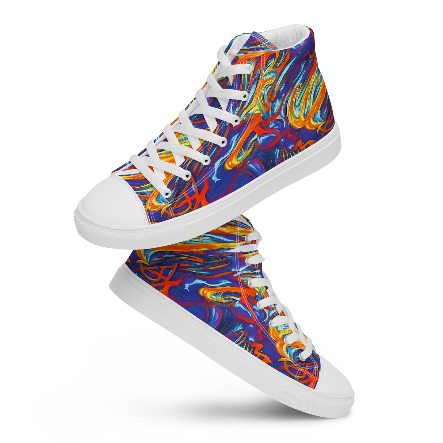 Men's High Top Canvas Shoes - Galactic Ember
