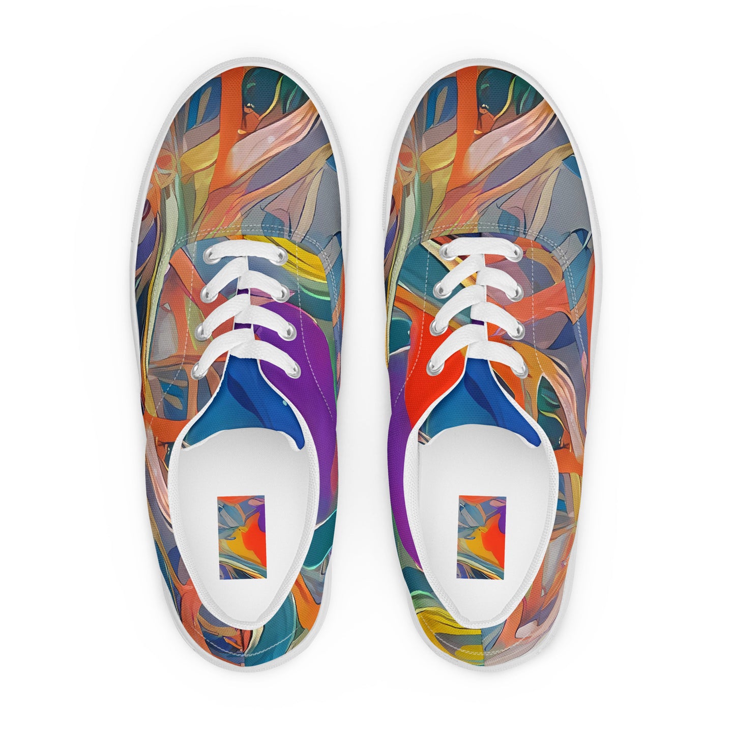 Women's Lace-Up Canvas Shoes - Vivid Tangle