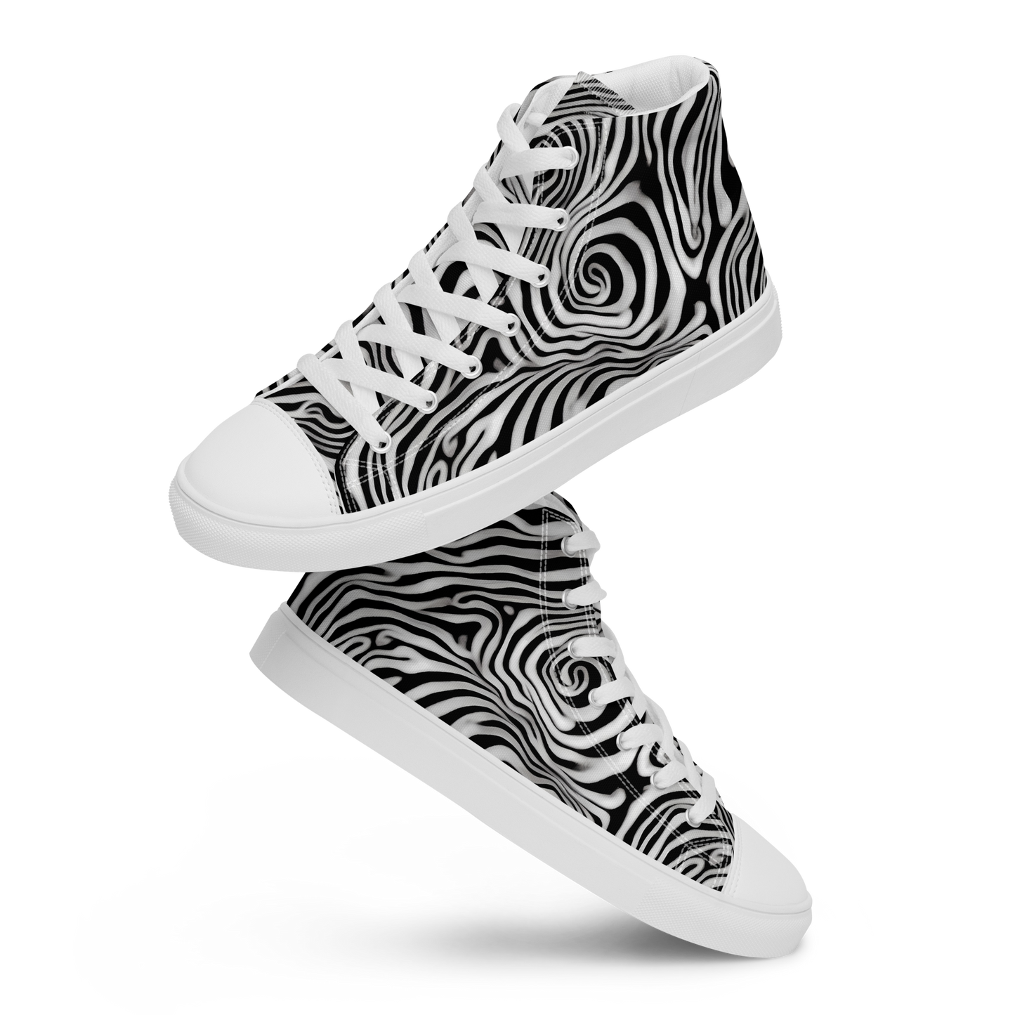 Men's High Top Canvas Shoes - Warped Cosmos