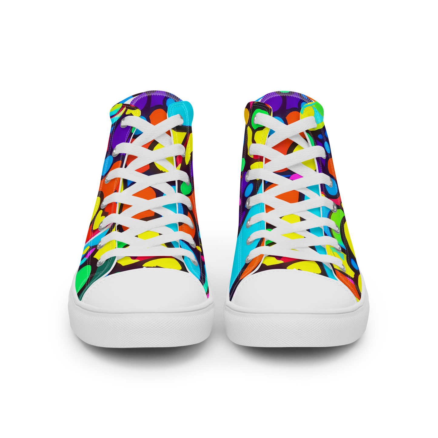 Men's High Top Canvas Shoes - Chromadoodle Junction