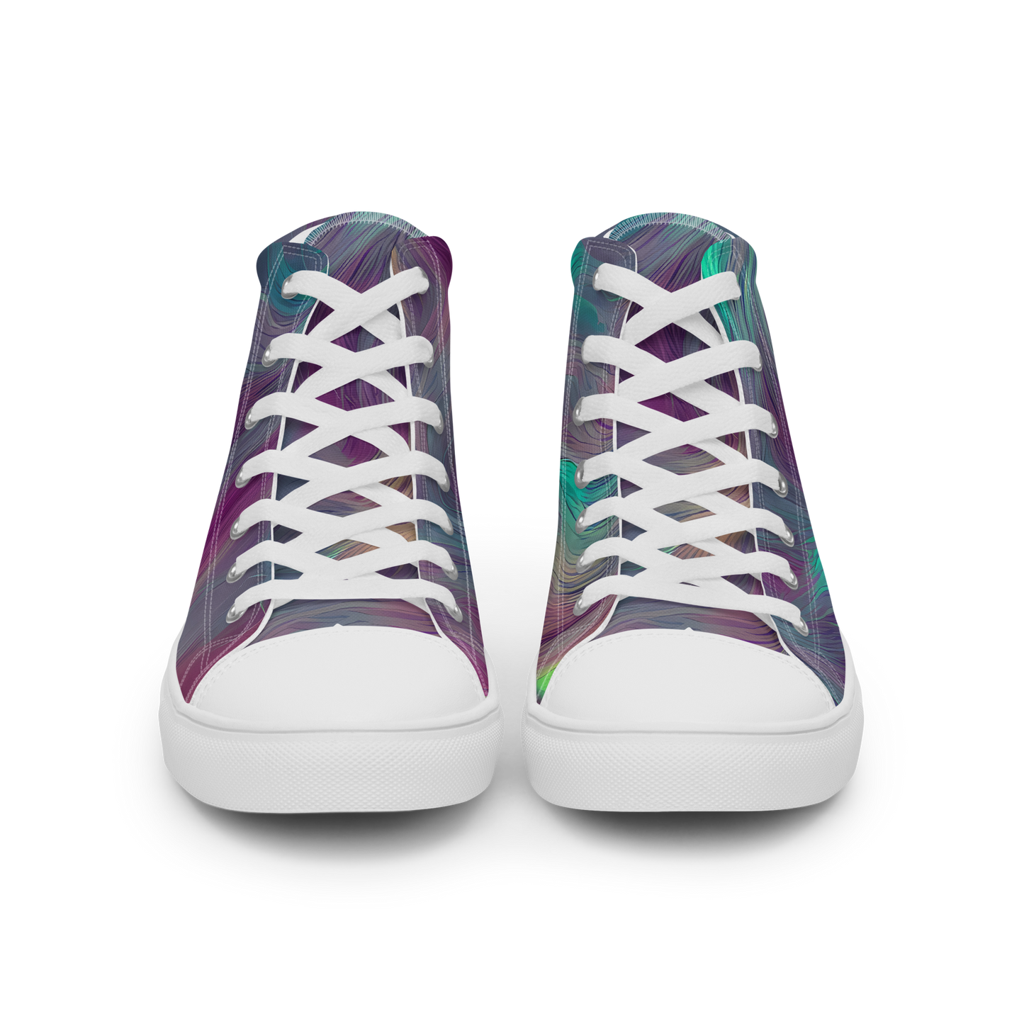 Men's High Top Canvas Shoes - Surreal Tresses