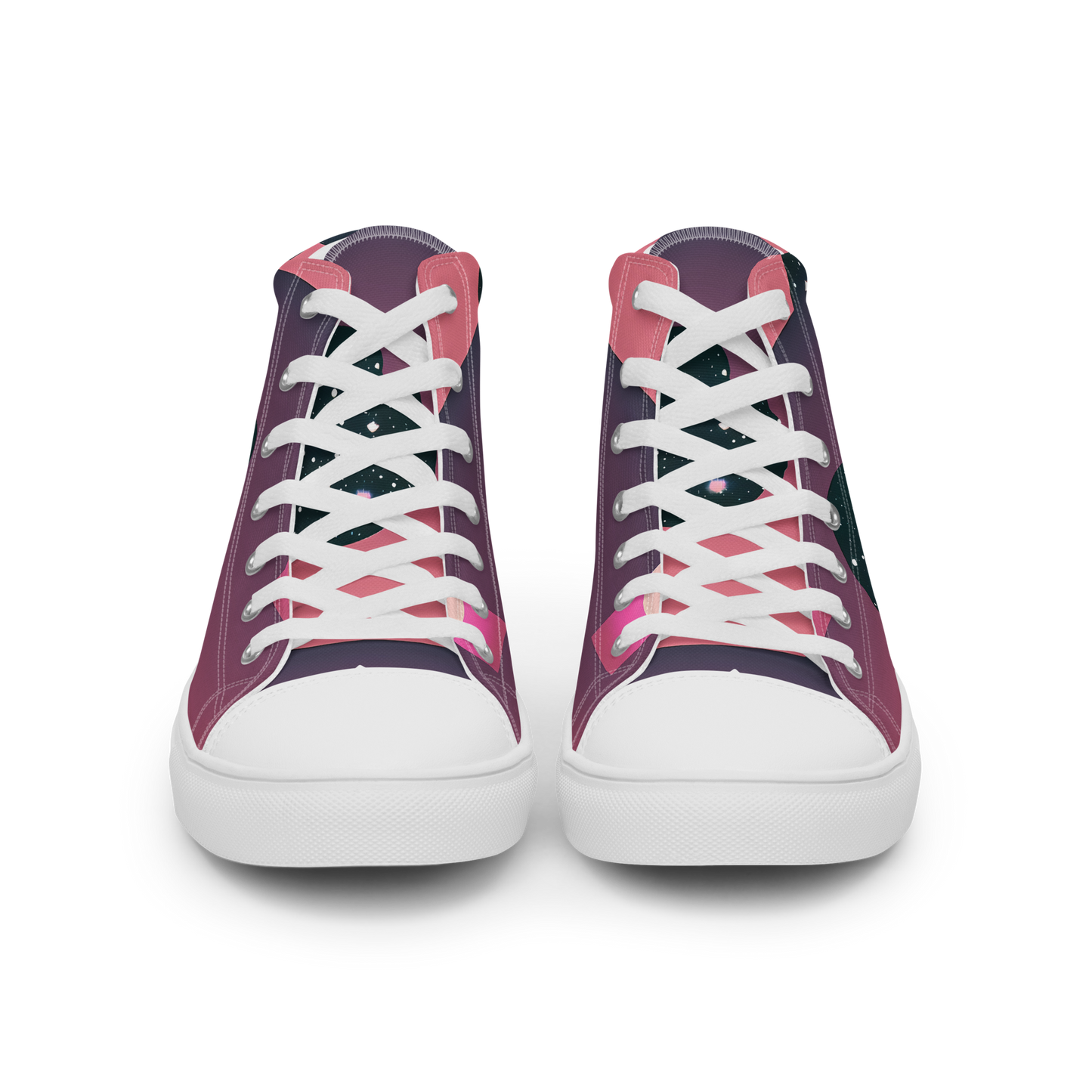 Men's High Top Canvas Shoes - Dreamscape Horizon