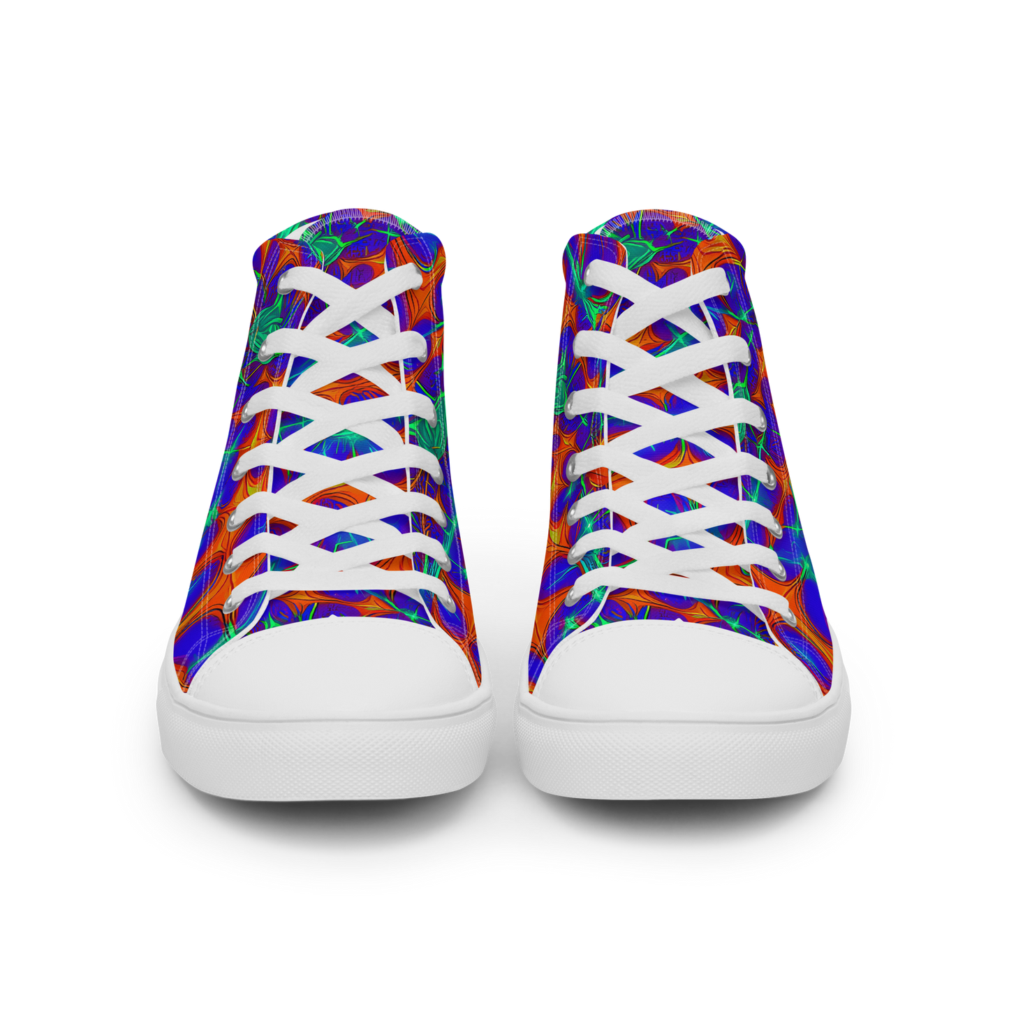 Men's High Top Canvas Shoes - Nebula Tides