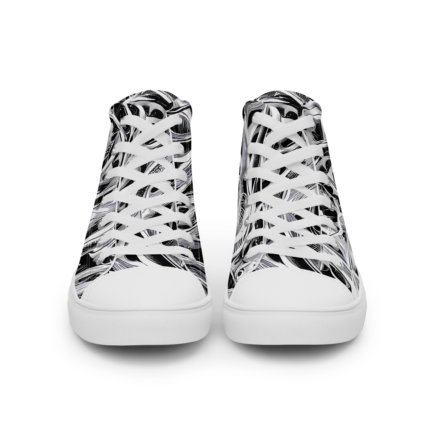 Women's High Top Canvas Shoes - Silver Shadows