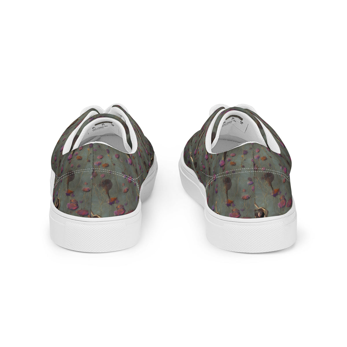 Women's Lace-Up Canvas Shoes - Ethereal Bloom